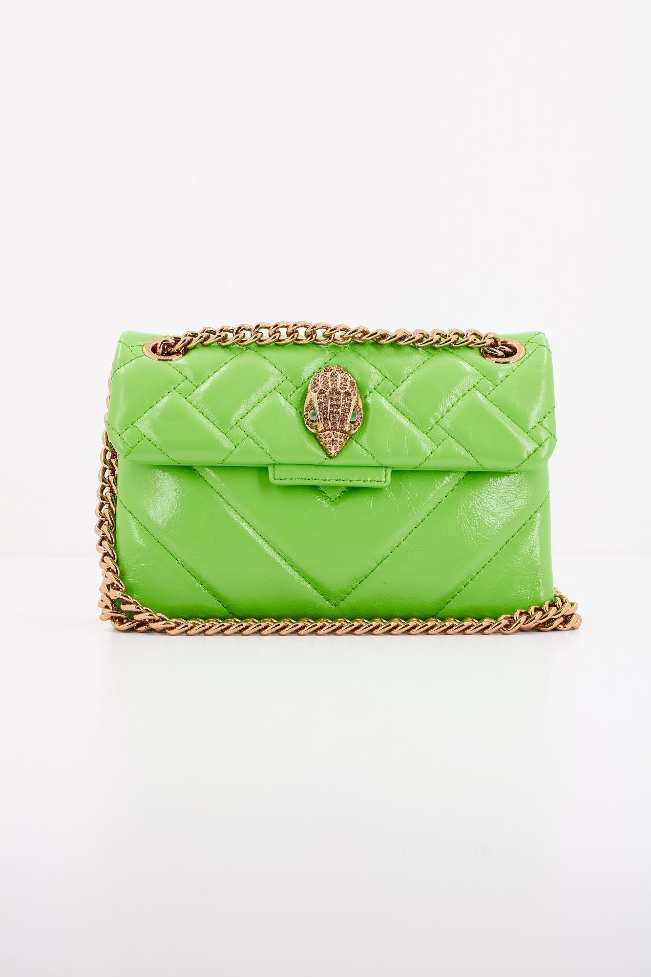 KURT GEIGER LONDON LEATHER MINI KENSINGTON en color VERDE (1)