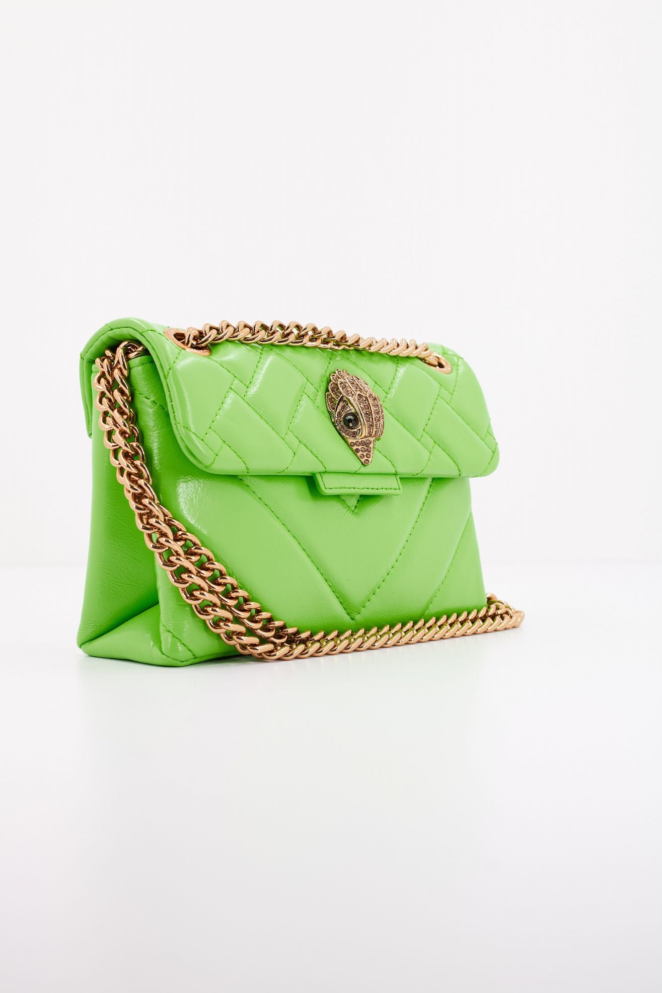 KURT GEIGER LONDON LEATHER MINI KENSINGTON en color VERDE (2)