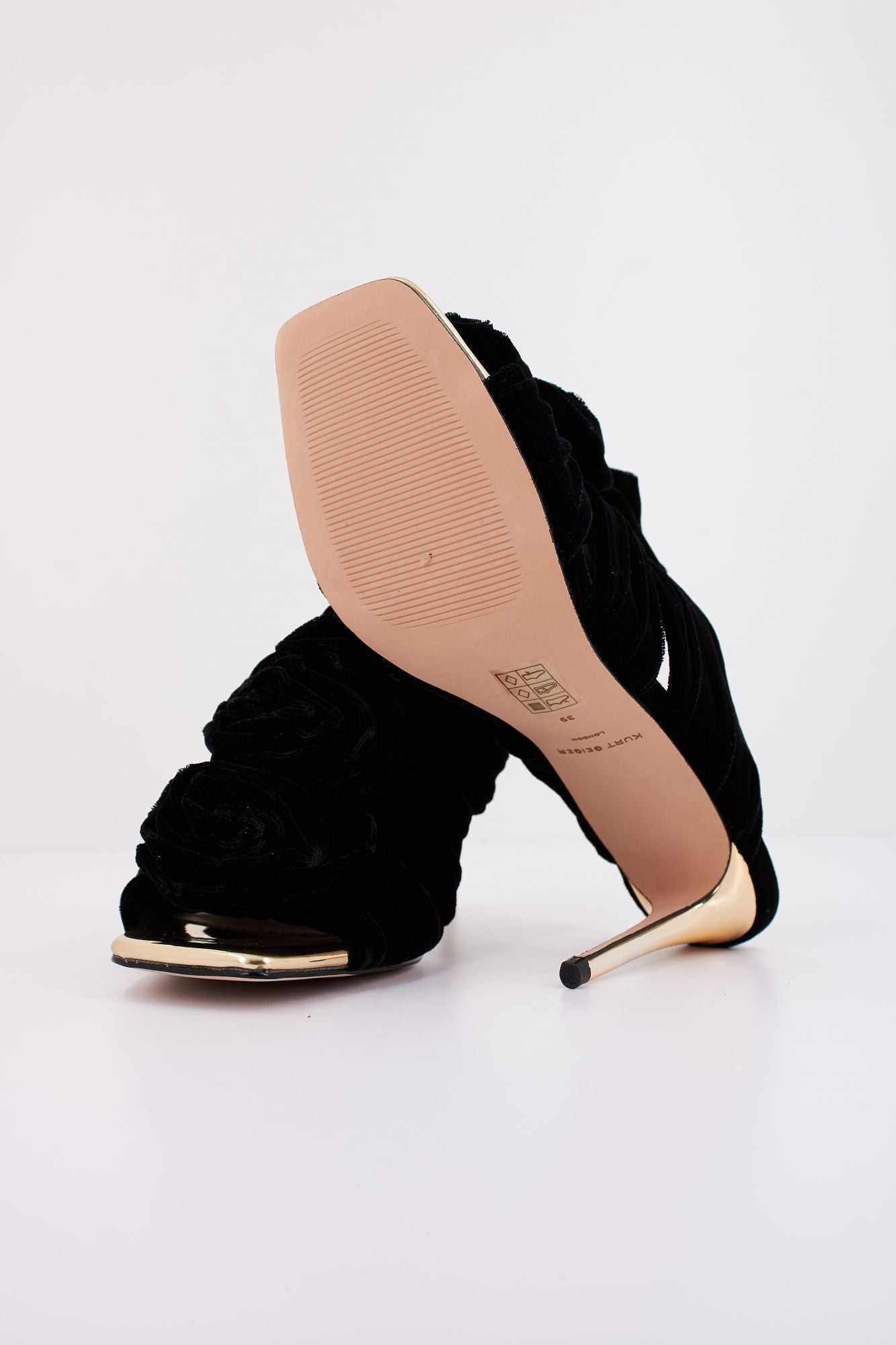 KURT GEIGER LONDON BLOOM MULE en color NEGRO (5)