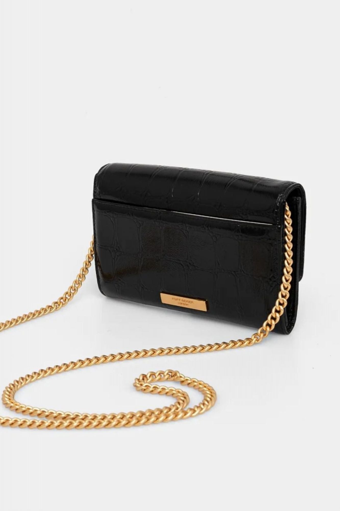 KURT GEIGER LONDON KENSINGTON CHAIN WALLET en color NEGRO (3)