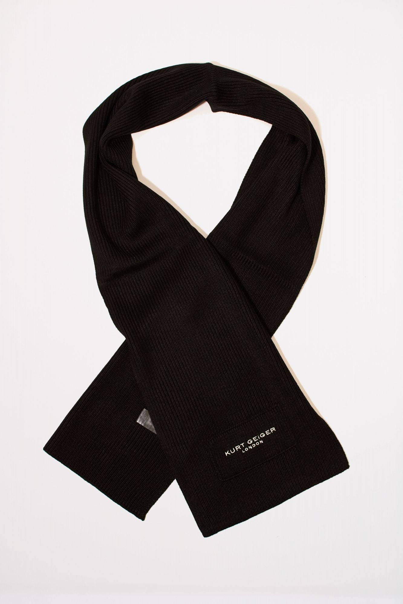 KURT GEIGER LONDON KGL KNITTED SCARF en color NEGRO (2)