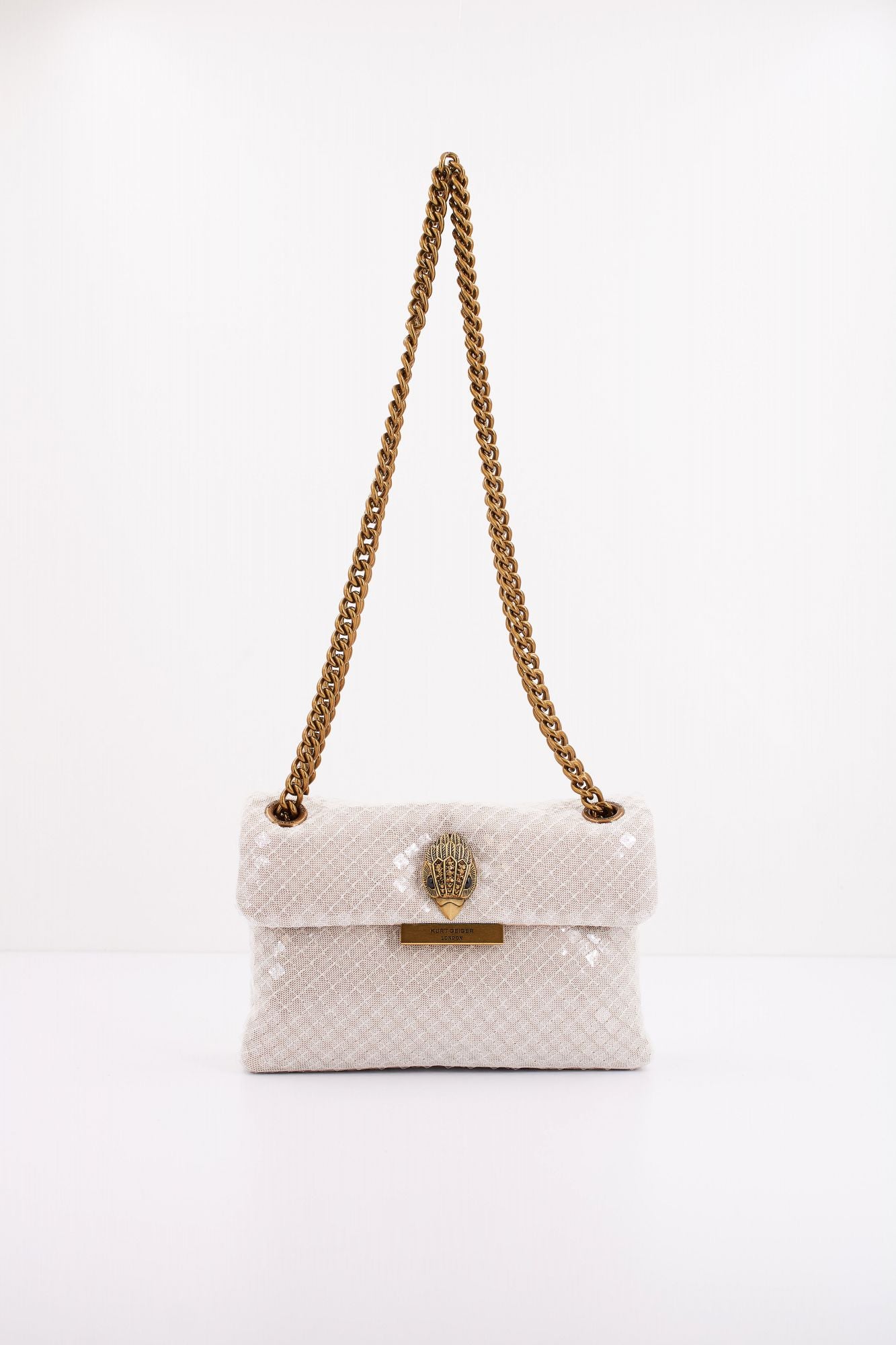 KURT GEIGER LONDON SEQUINS MINI KENSTON en color BEIS (1)