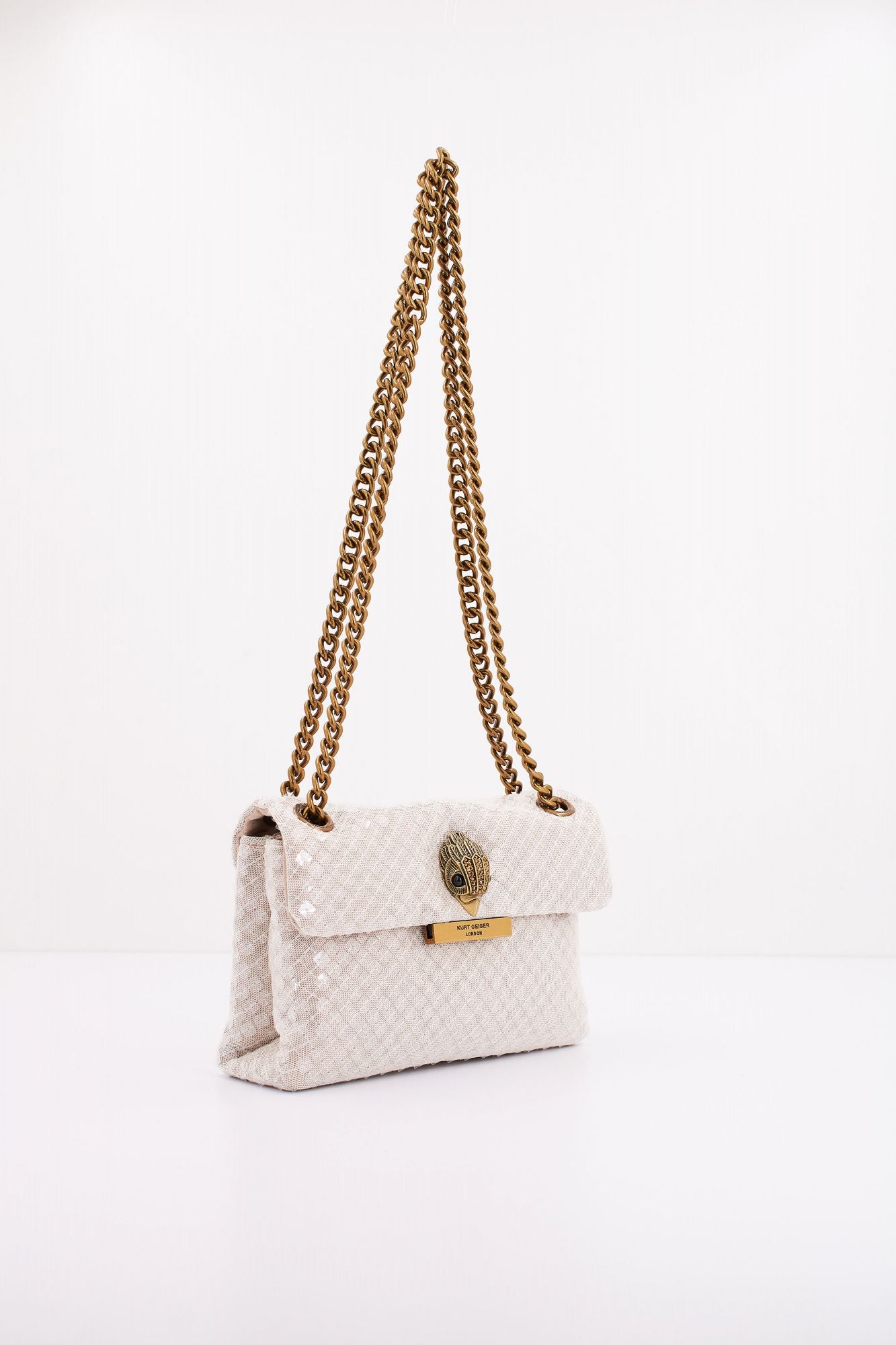 KURT GEIGER LONDON SEQUINS MINI KENSTON en color BEIS (2)
