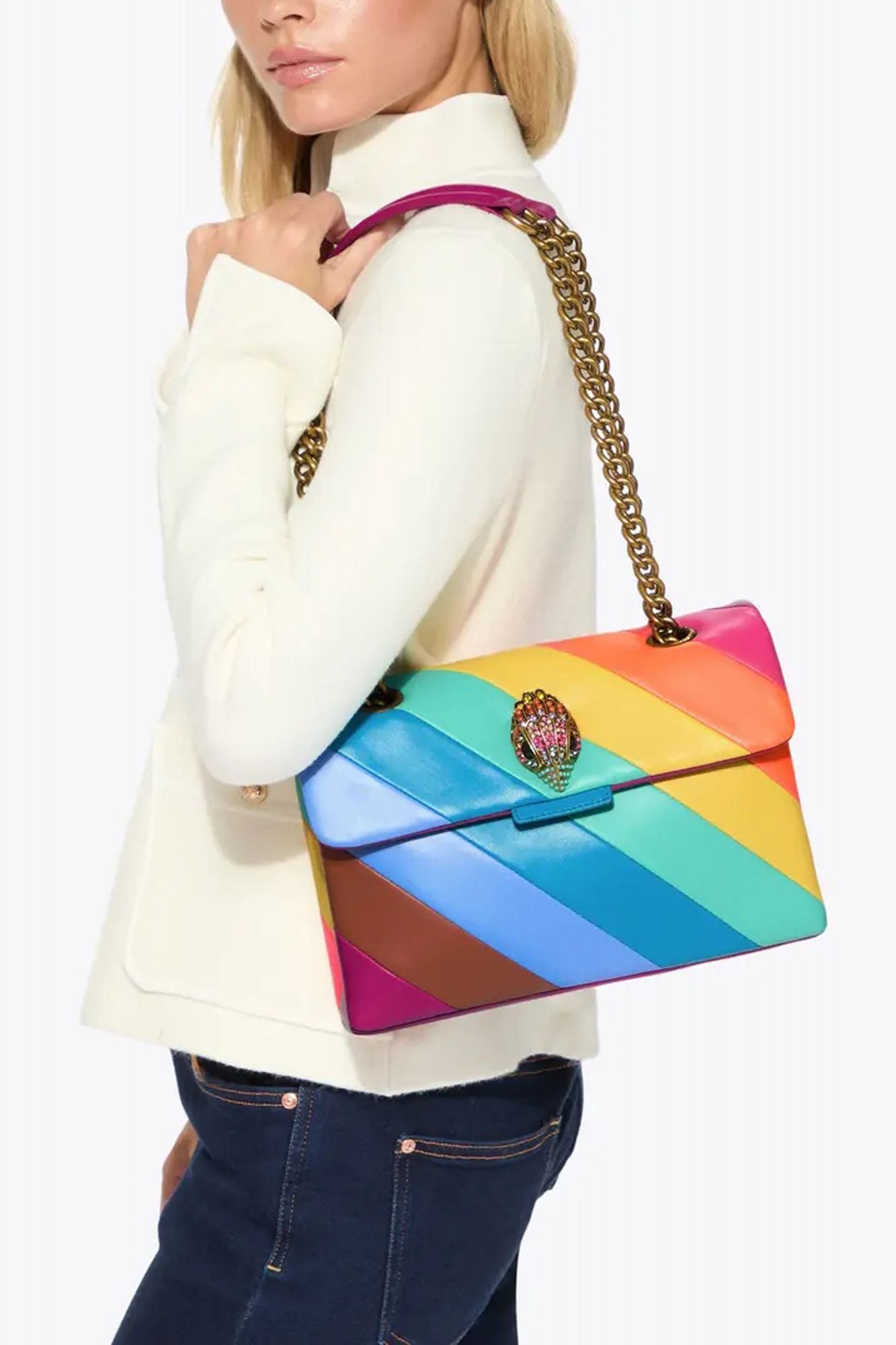 KURT GEIGER LONDON LEATHER KENSINGTON BAG en color MULTICOLOR (4)