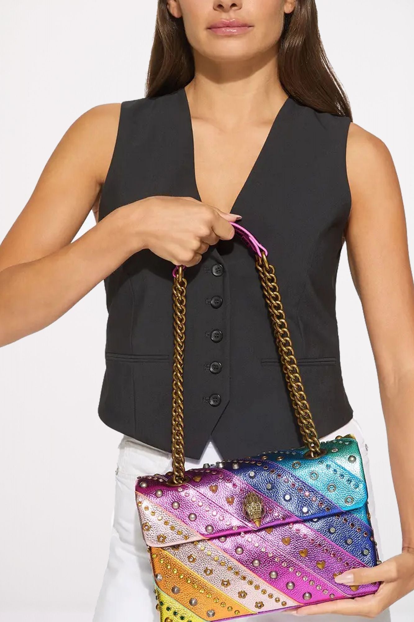 KURT GEIGER LONDON KENSINGTON STUDS BAG I en color MULTICOLOR (4)