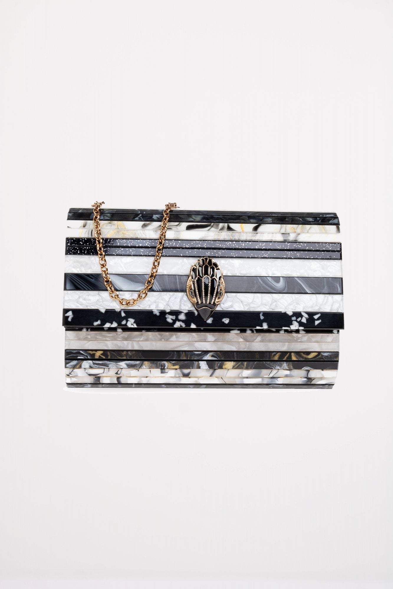 KURT GEIGER LONDON PARTY EAGLE CLUTCH E en color NEGRO (1)