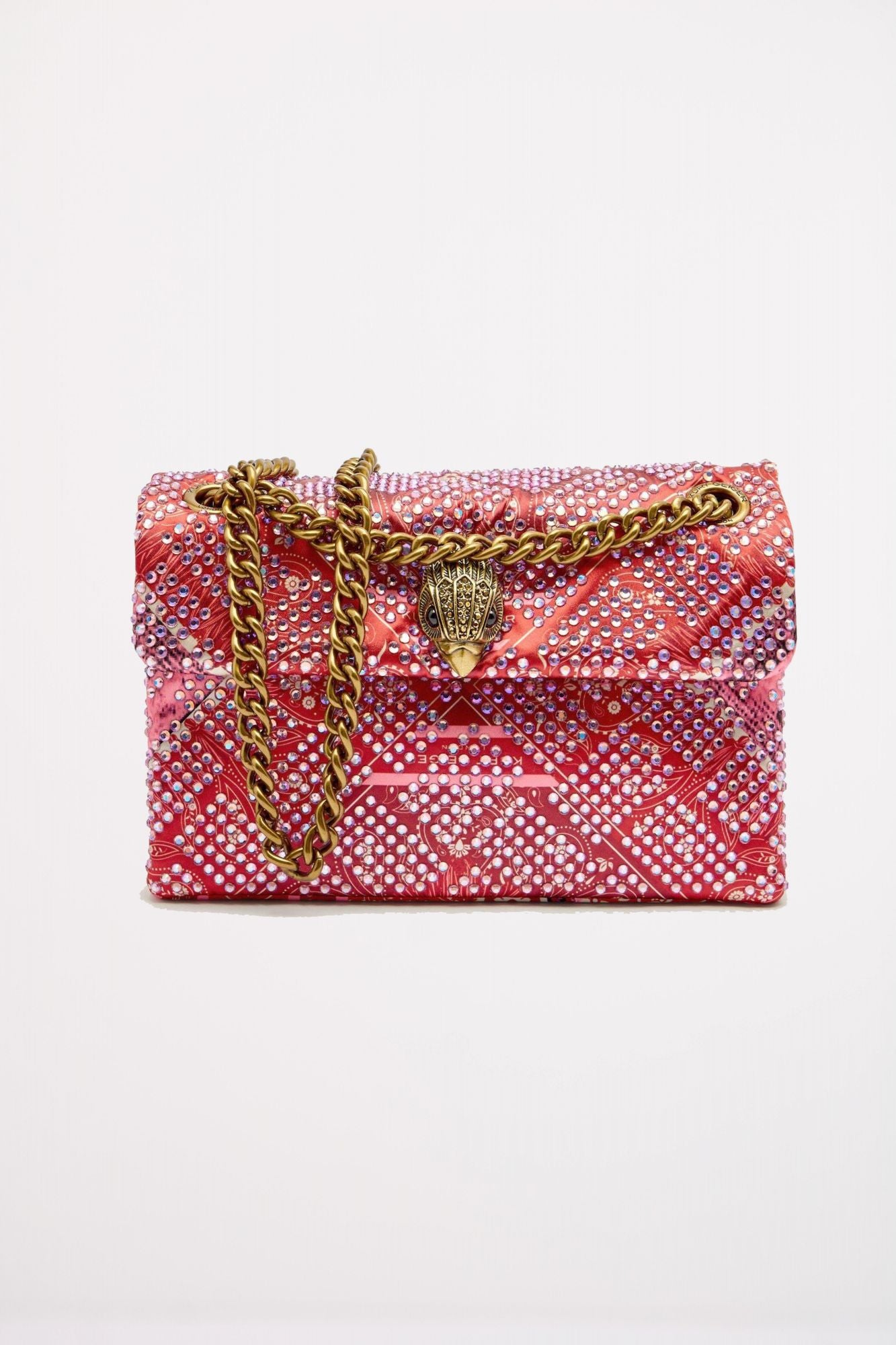 KURT GEIGER LONDON FABRIC MINI KENSINGTON en color ROJO (1)