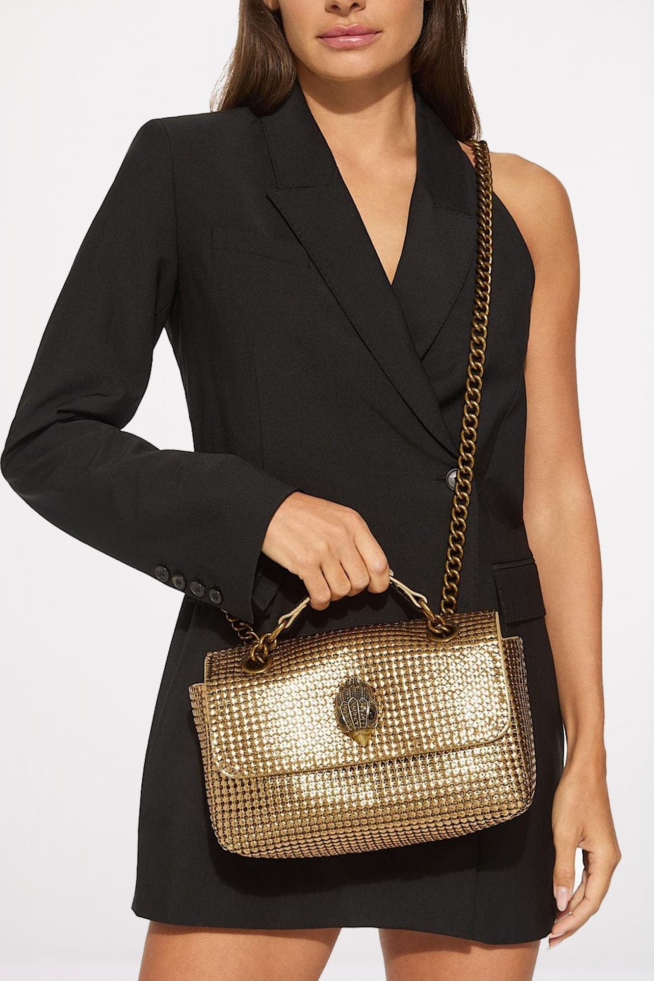 KURT GEIGER LONDON KENSINGTON CHAINMAIL en color ORO (4)