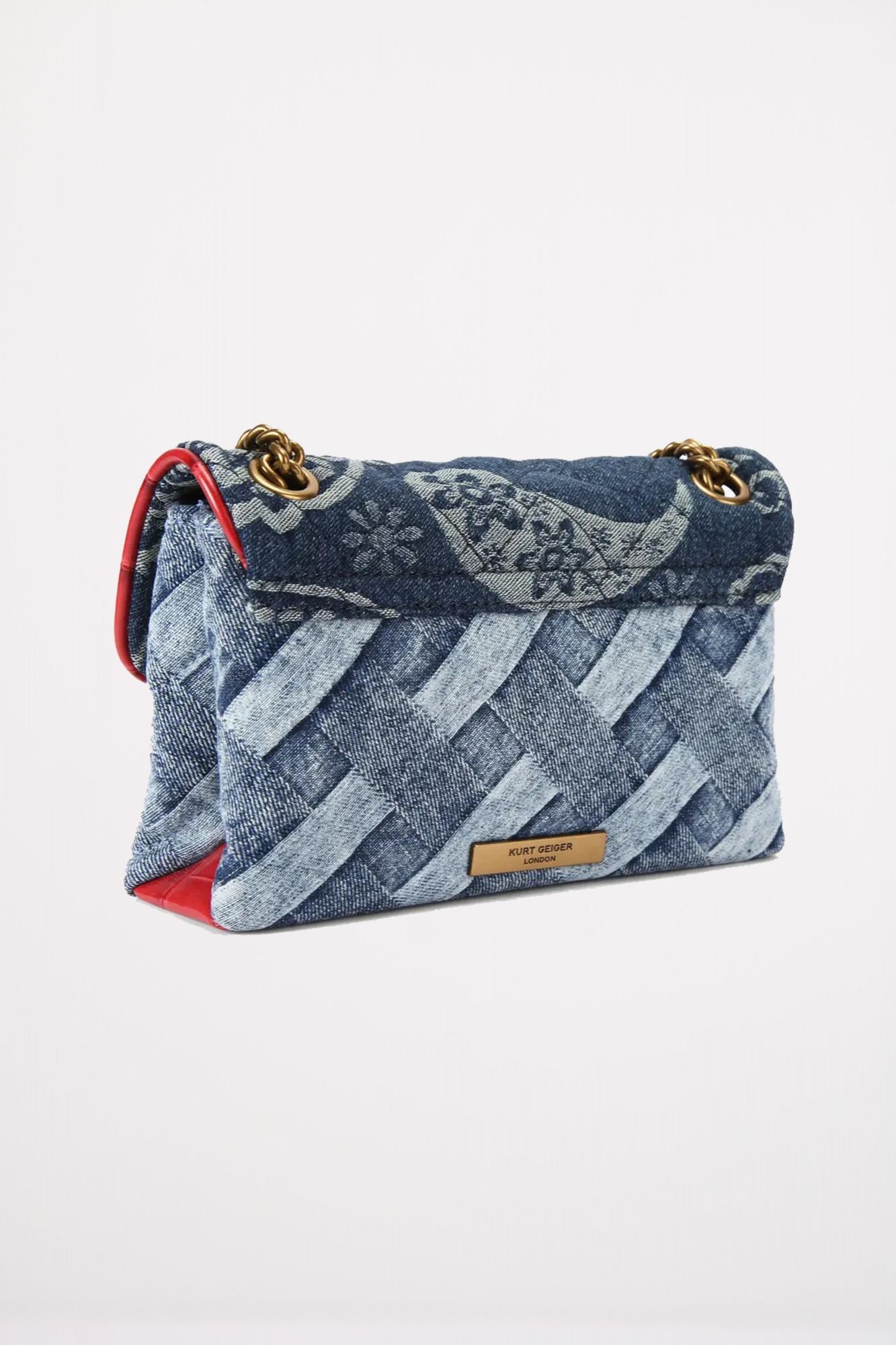 KURT GEIGER LONDON MINI KENSINGTON SOFT BAG en color AZUL (3)
