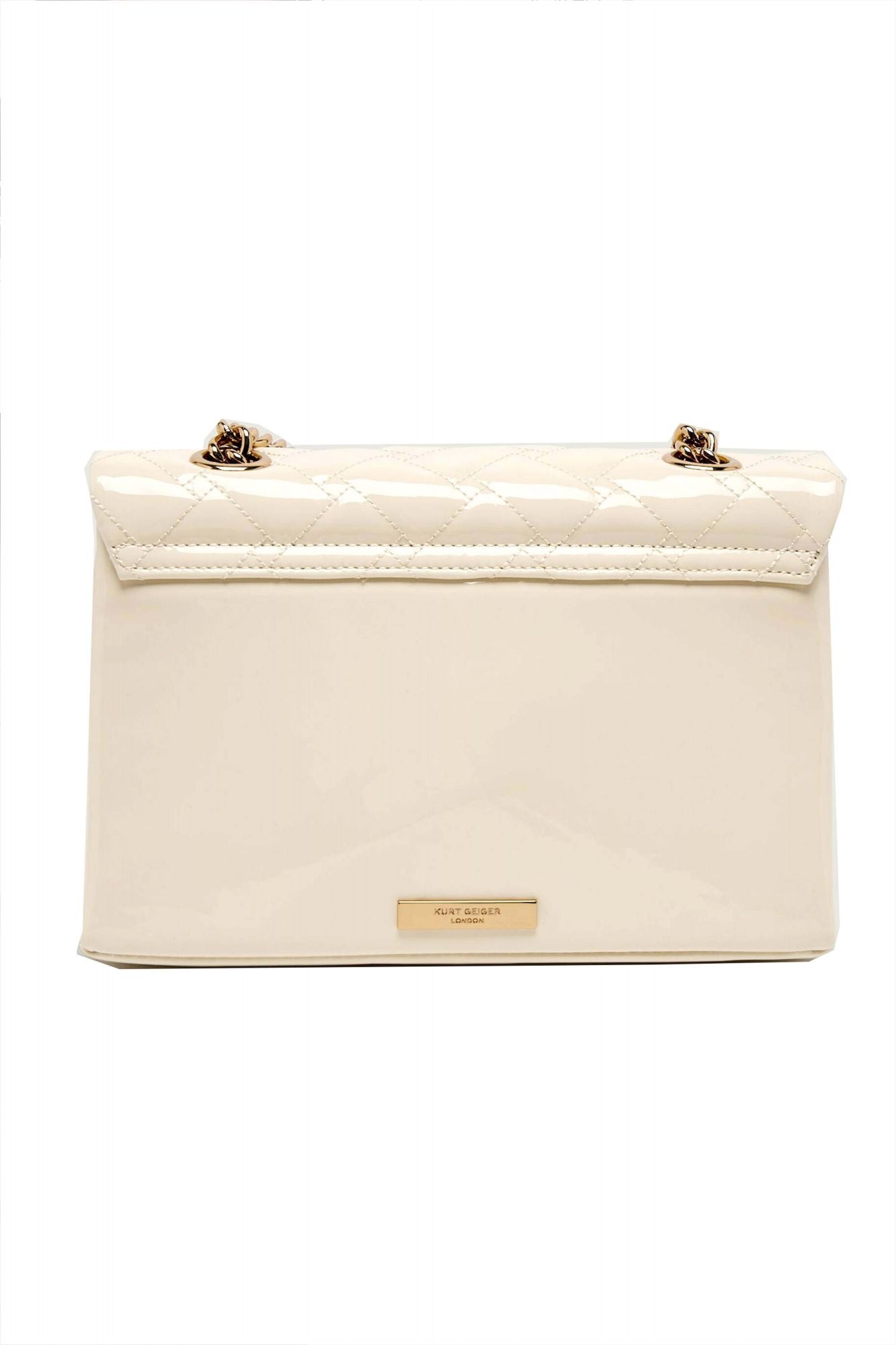 KURT GEIGER LONDON LEATHER KENSINGTON BAG en color NUDE (3)