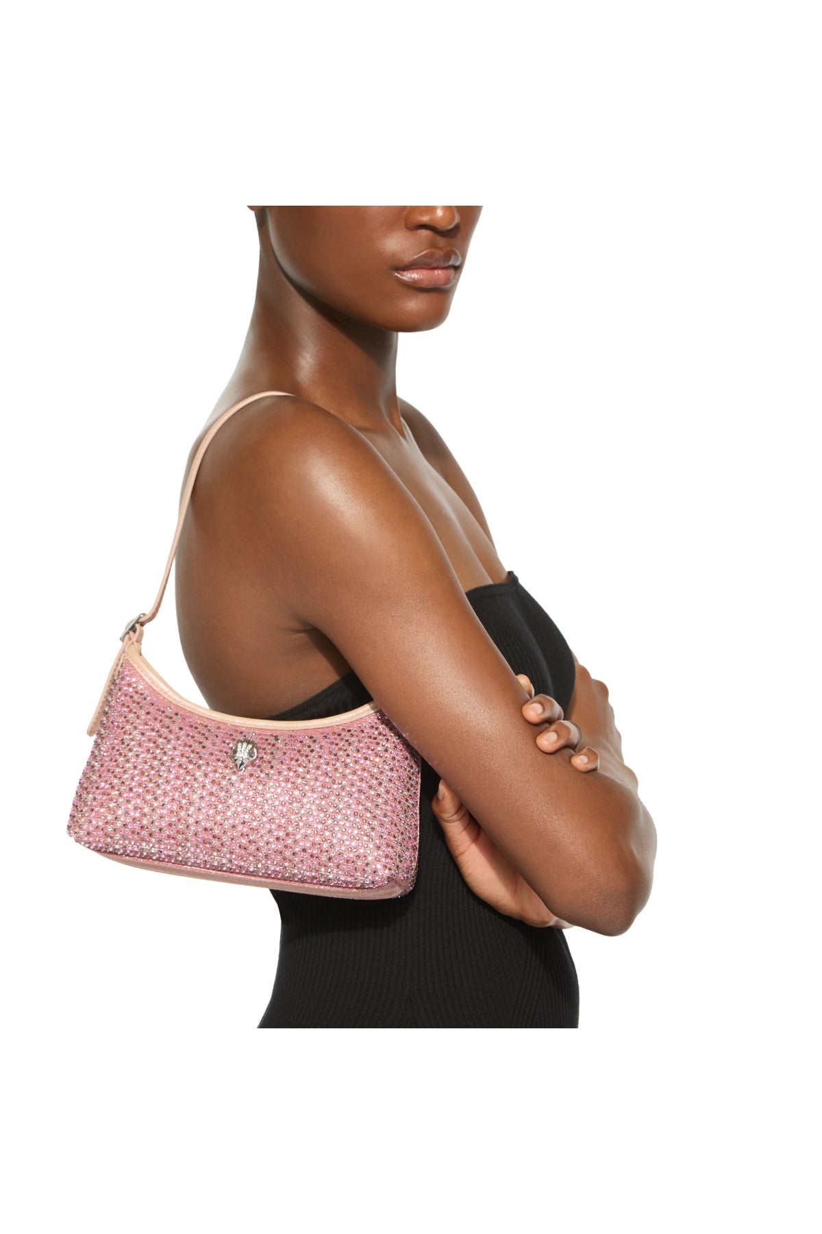 KURT GEIGER LONDON FABRIC KURT MINI SHOULD en color ROSA (4)