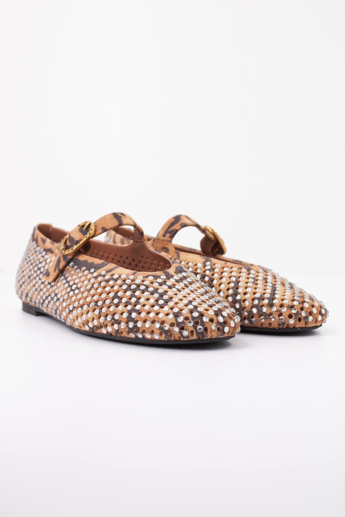 KURT GEIGER LONDON MAYFAIR BALLET FLAT en color ANIMAL PRINT (2)