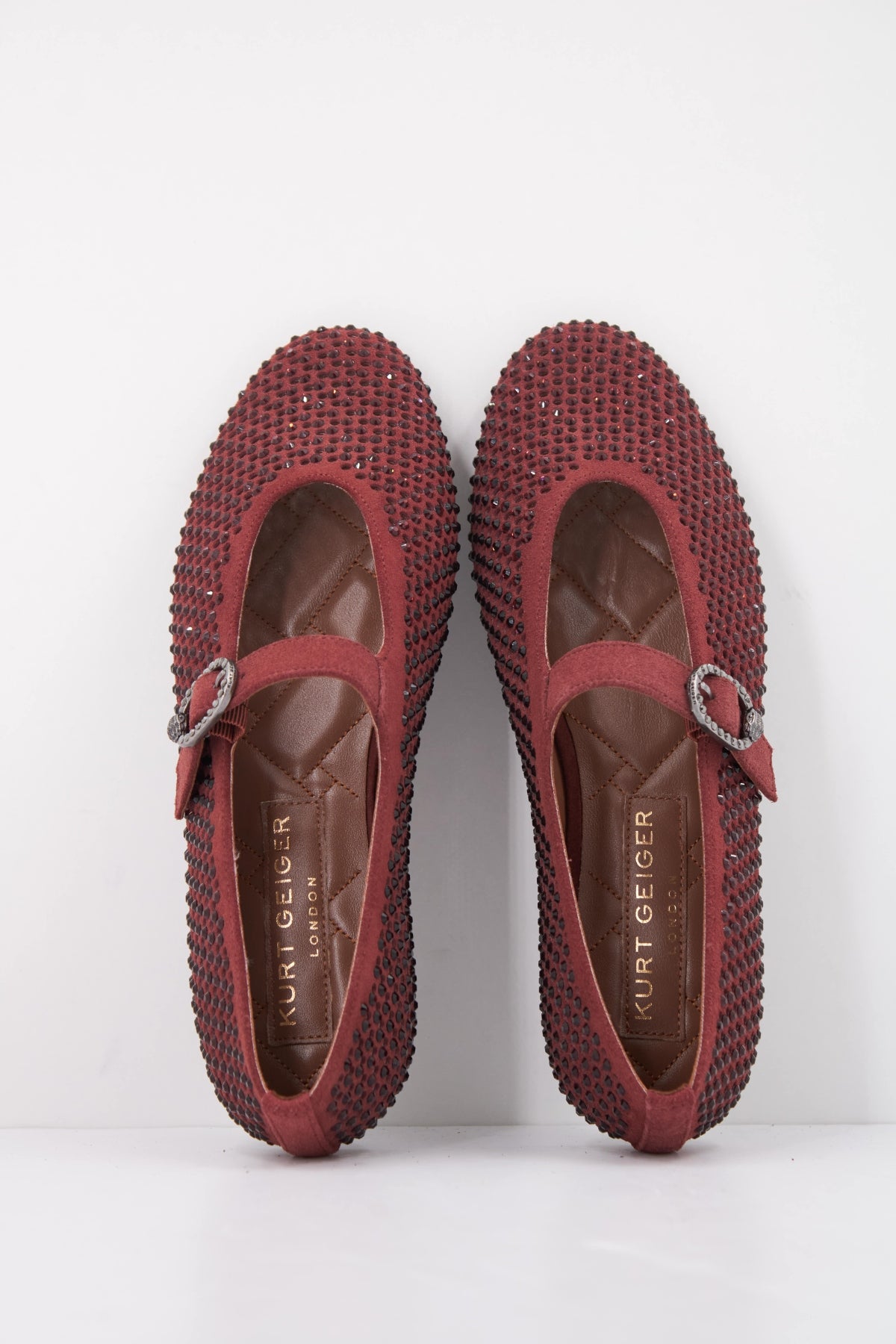 KURT GEIGER LONDON 2656354209K MAYFAIR BALLET FLAT en color BURDEOS (3)