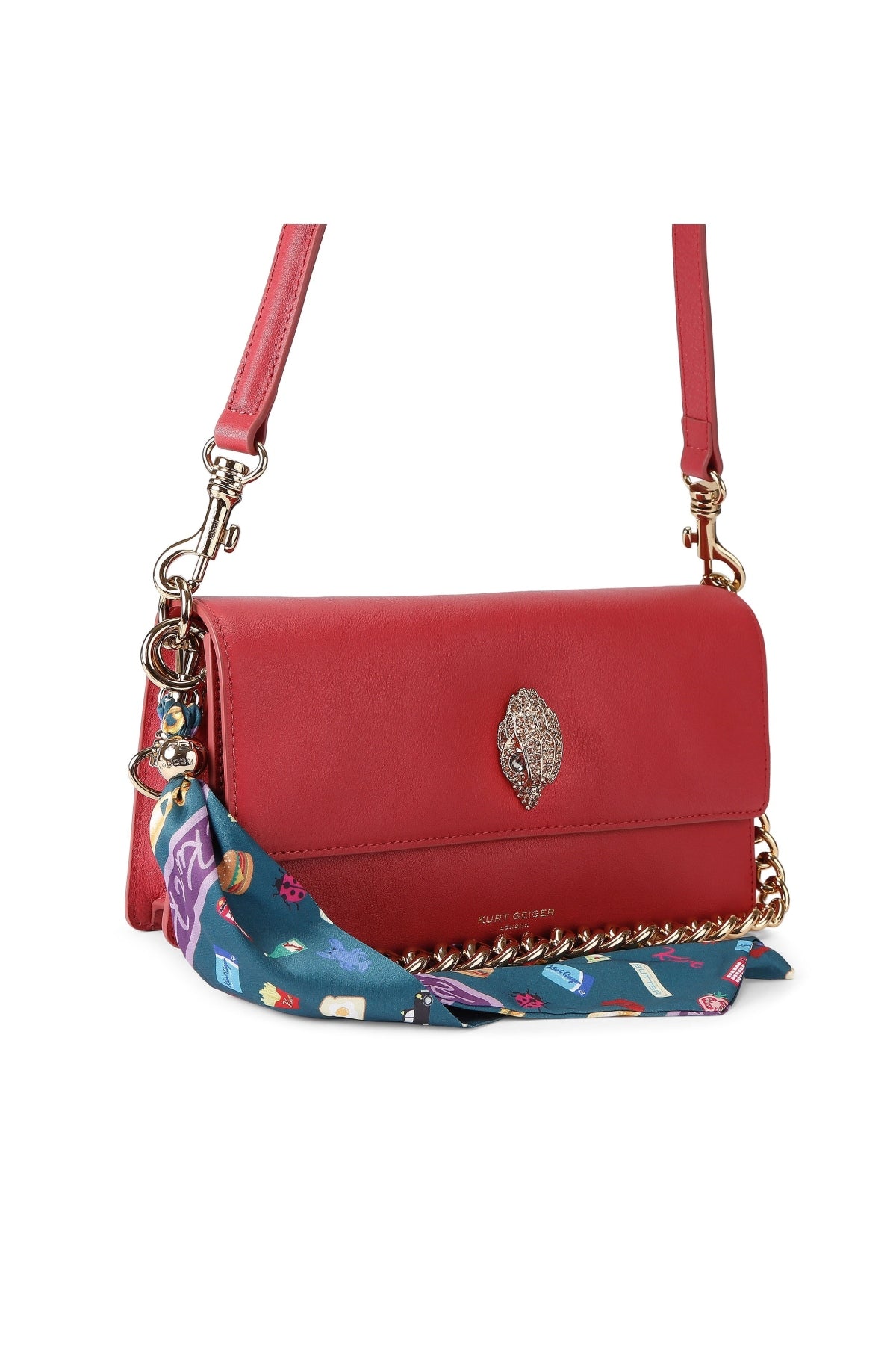 KURT GEIGER LONDON 5578859109K SLOANE SOFT SHOULDER en color ROJO (4)