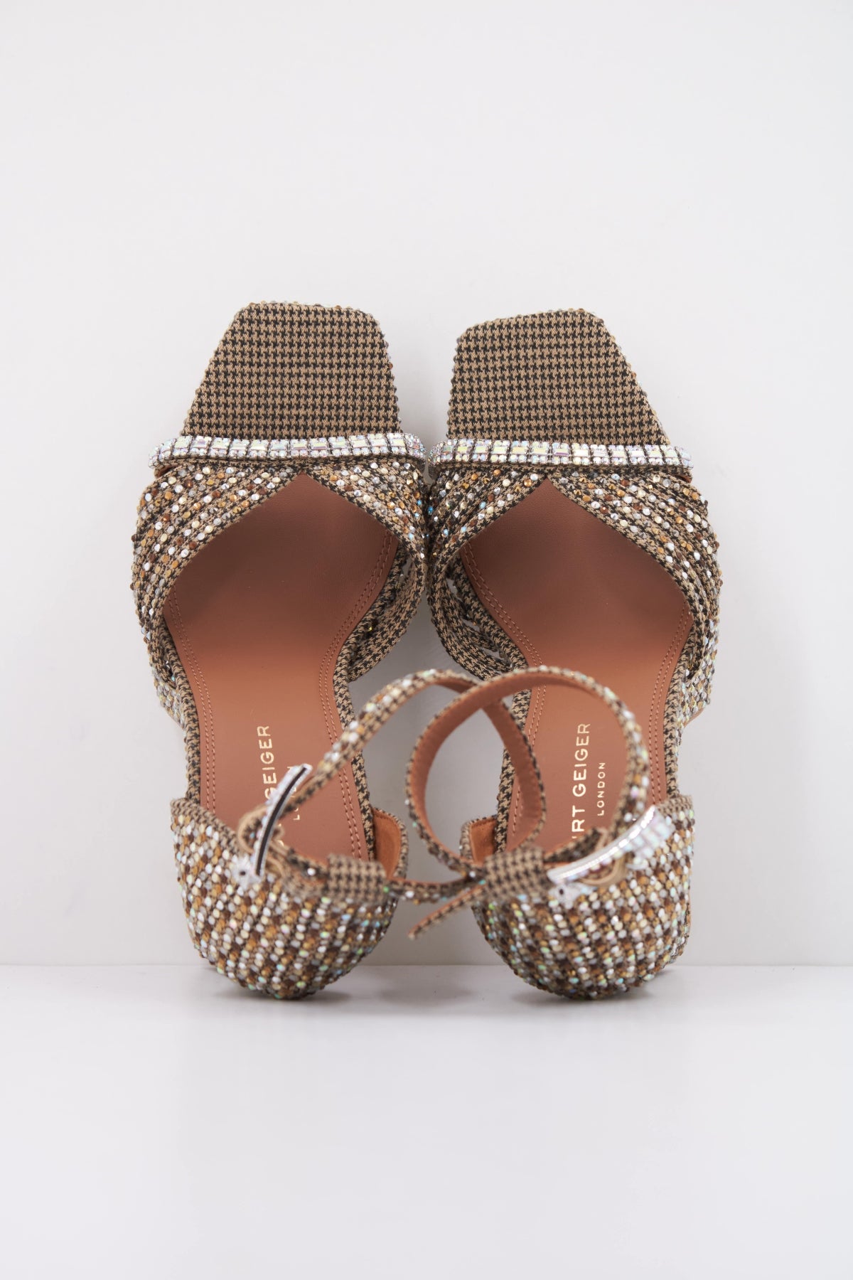 KURT GEIGER LONDON 5850843609K CRYSTAL STRAP PLATFORM en color BRONCE (3)