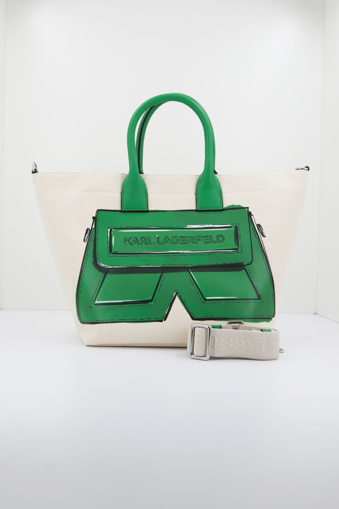 KARL LAGERFELD ICON K CANVAS en color BLANCO (1)