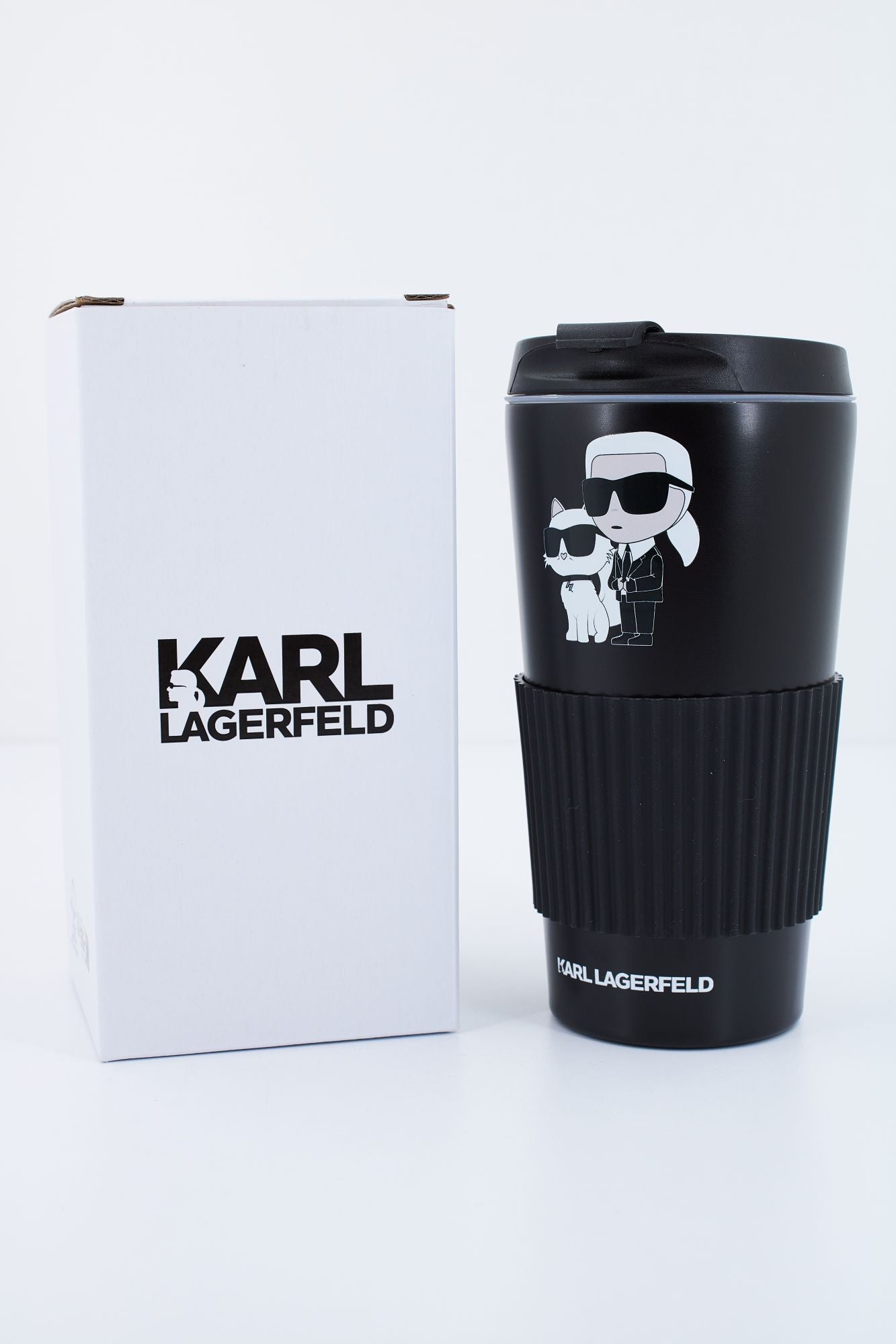 KARL LAGERFELD K/IKONIK 2.0 TRAVEL MUG en color NEGRO (5)