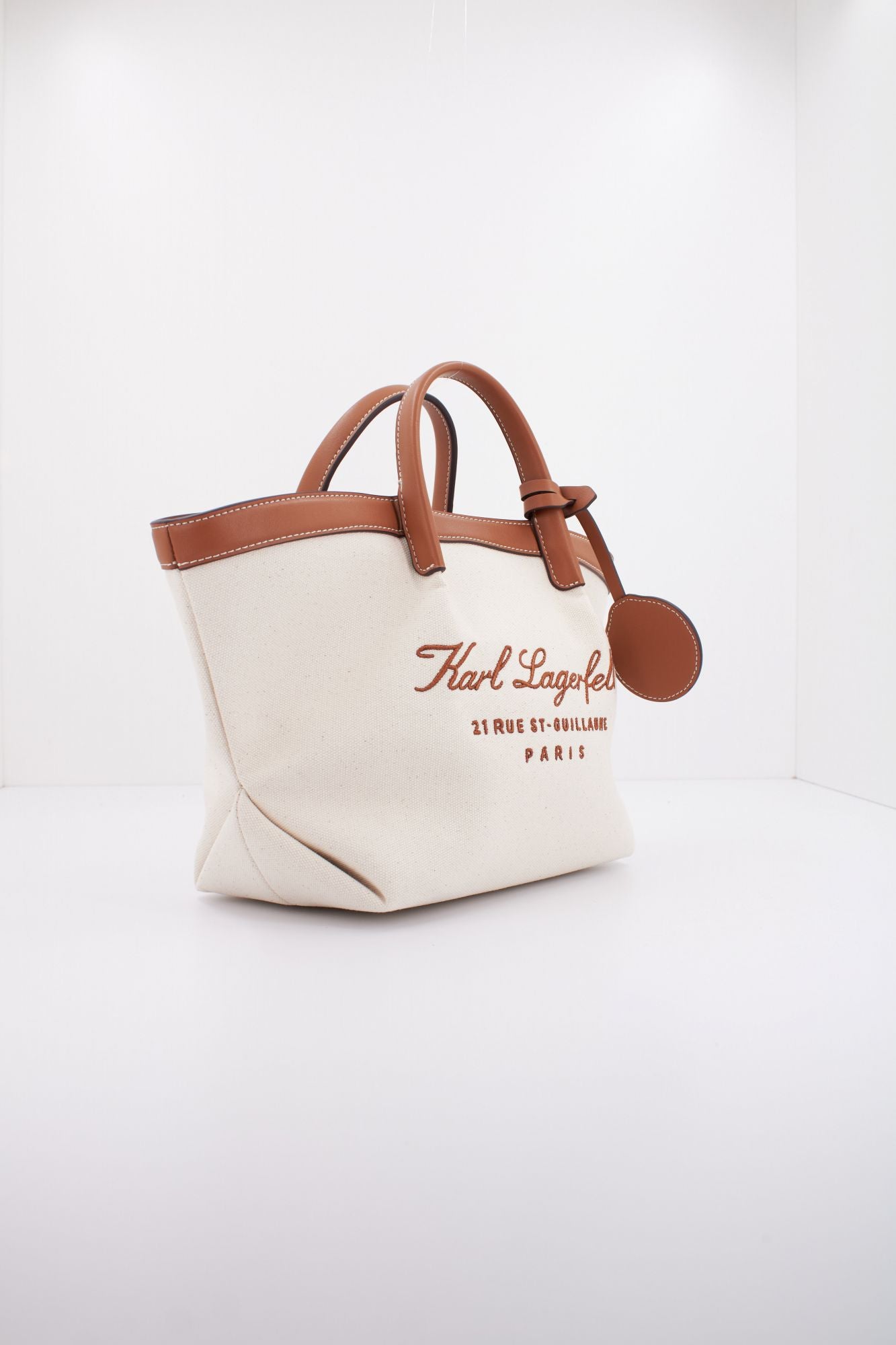 KARL LAGERFELD HOTEL KARL SM TOTE CANVAS en color BLANCO (2)