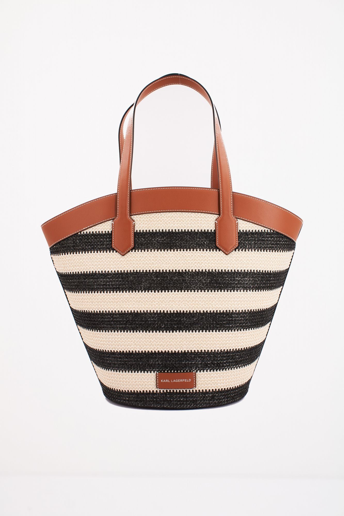 KARL LAGERFELD K/SIGNATURE TULIP MD TOTE RAFFIA en color BLANCO (3)