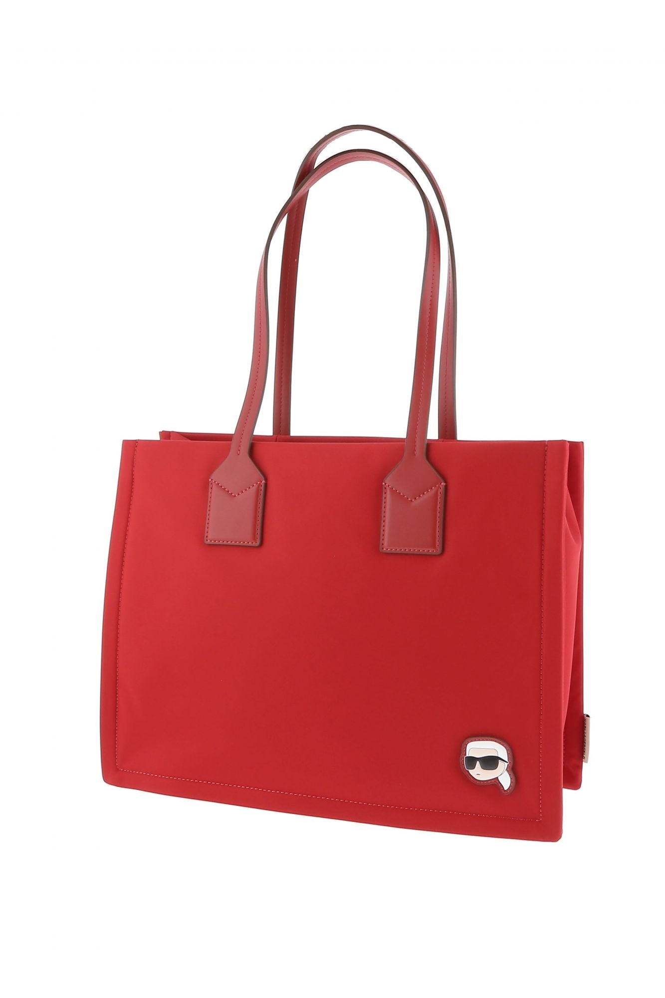 KARL LAGERFELD IKON NYLON MD SQUARE TOTE en color ROJO (1)