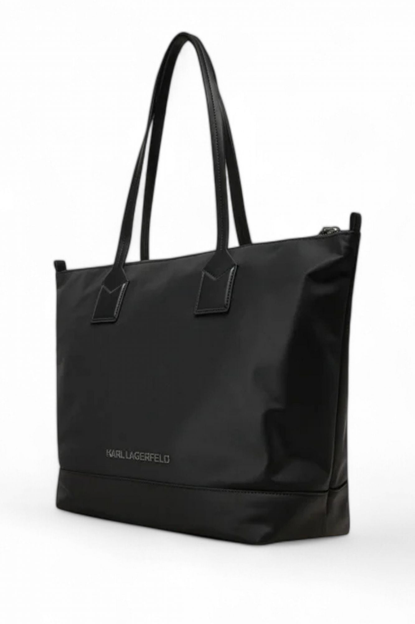 KARL LAGERFELD IKON NYLON NFT LG TOTE en color NEGRO (2)