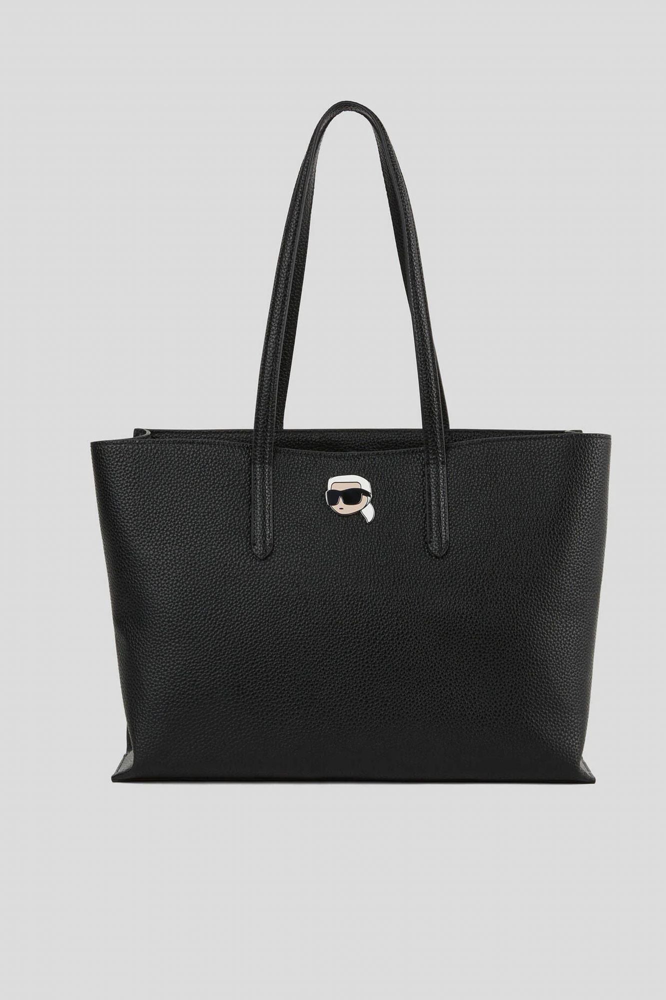 KARL LAGERFELD IKON PEBBLE LG TOTE en color NEGRO (1)