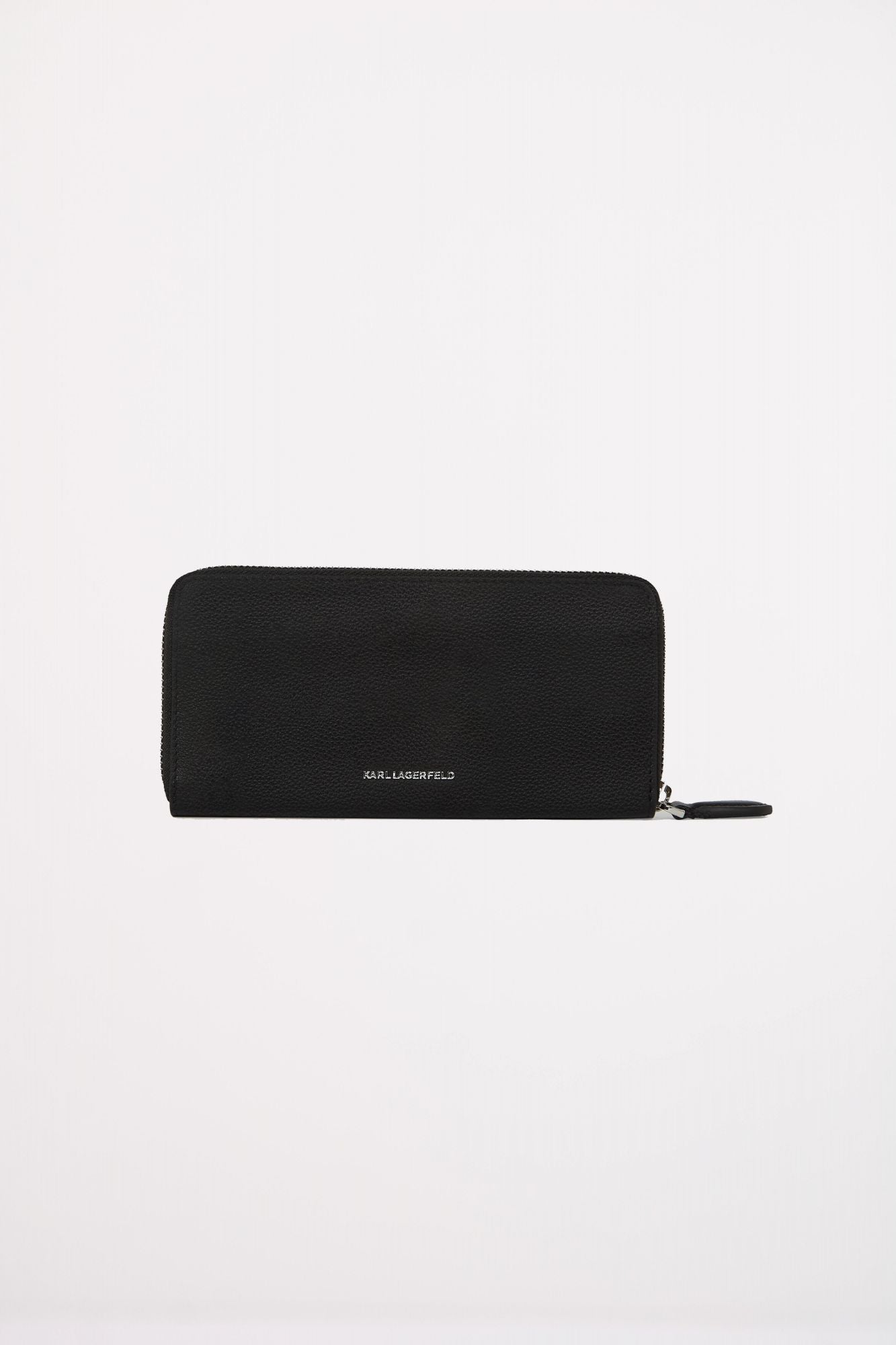 KARL LAGERFELD IKON PEBBLE CONTINENTAL WALLET en color NEGRO (2)