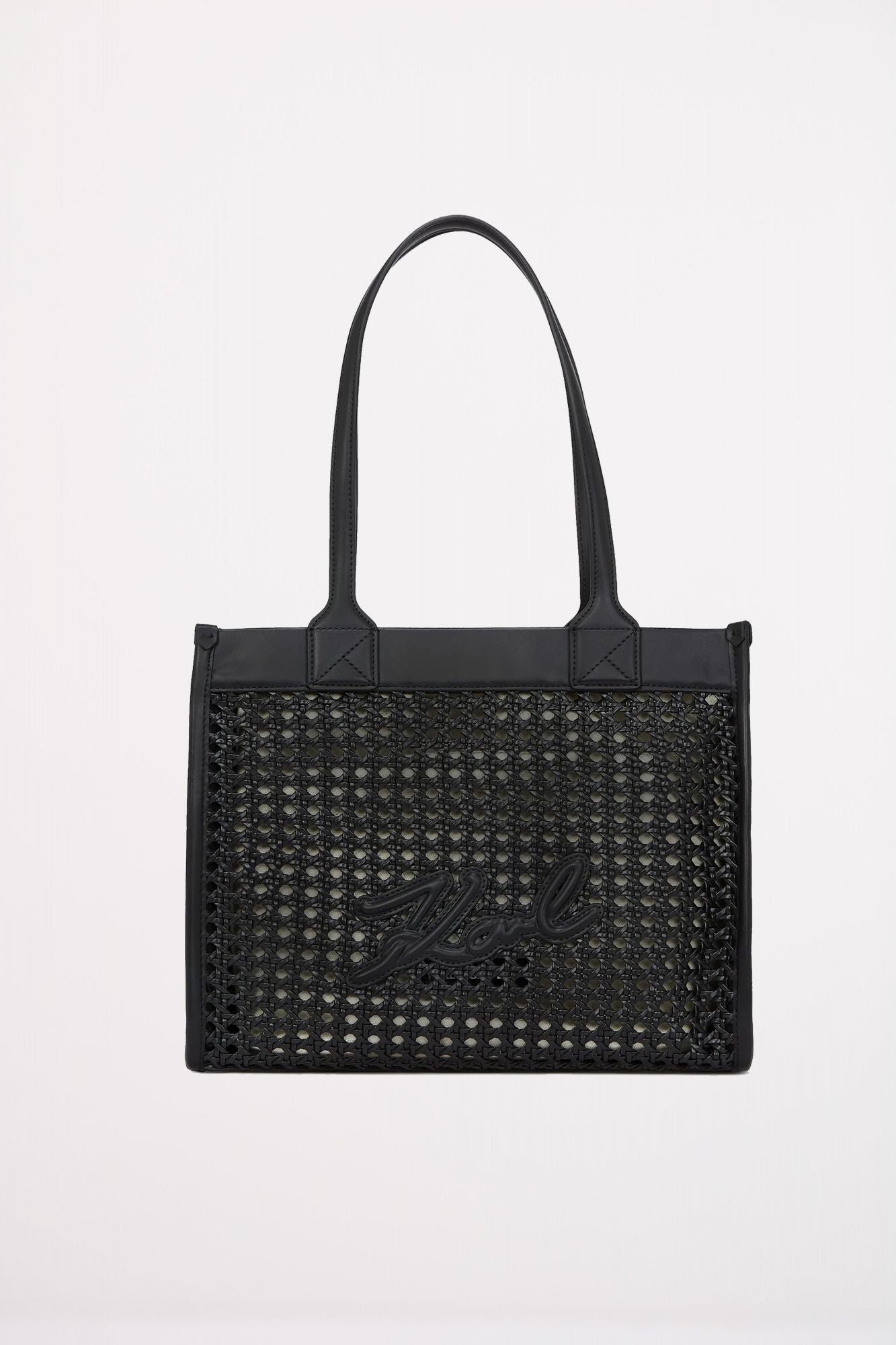 KARL LAGERFELD SKUARE MD TOTE WOVEN en color NEGRO (1)