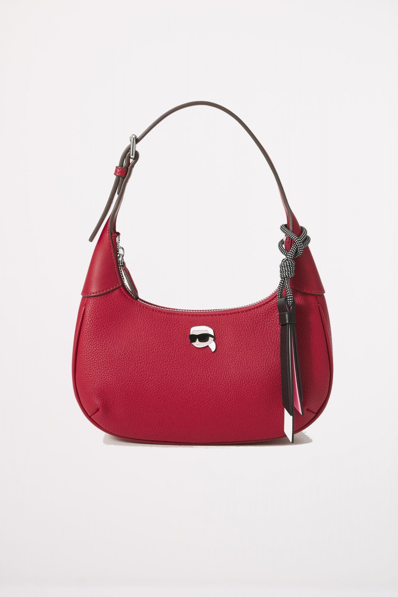 KARL LAGERFELD IKON GRAINY ROUND SHOULDER en color ROJO (1)
