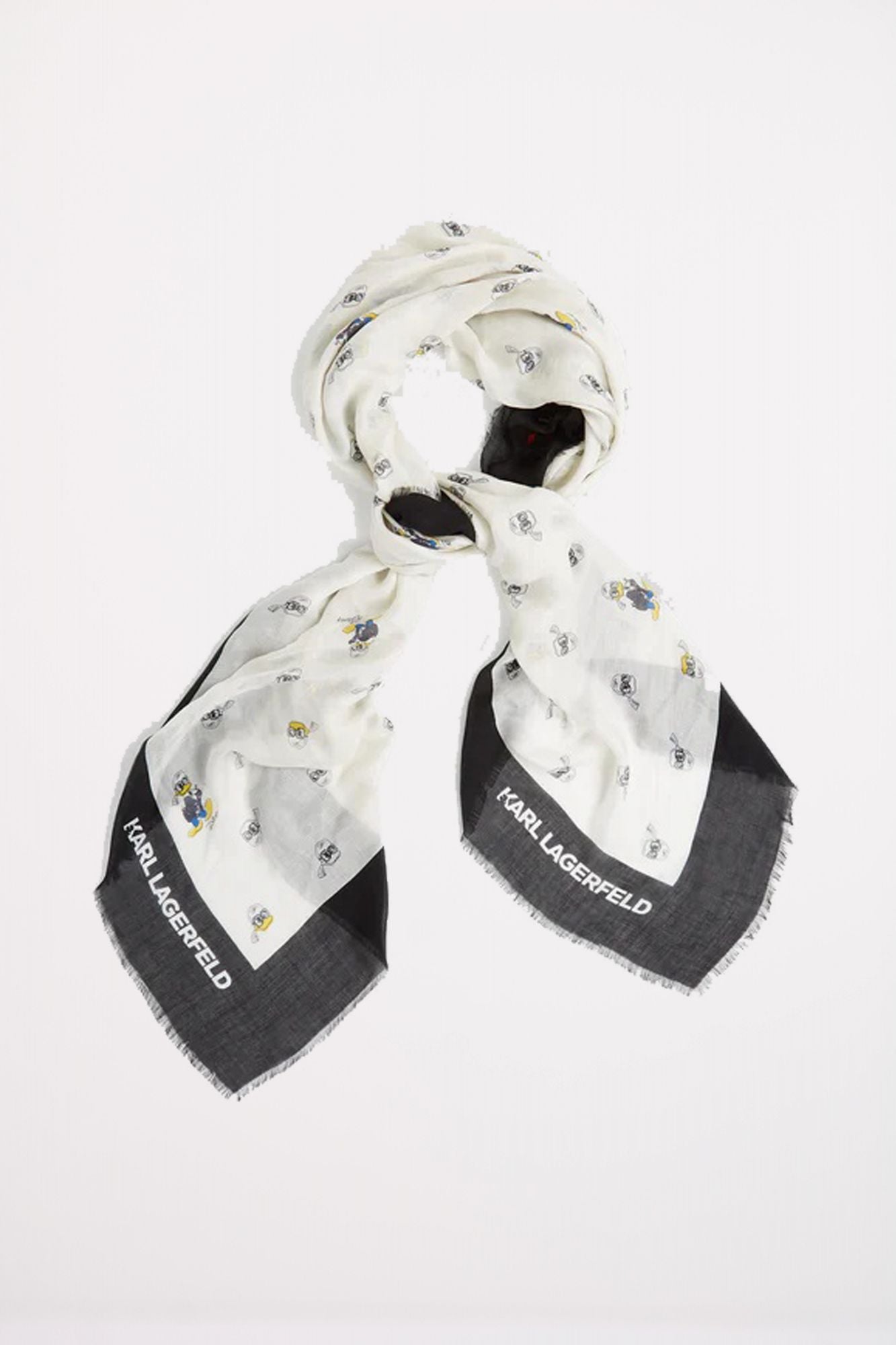KARL LAGERFELD KL DISNEY AOP MODAL SCARF en color BLANCO (2)