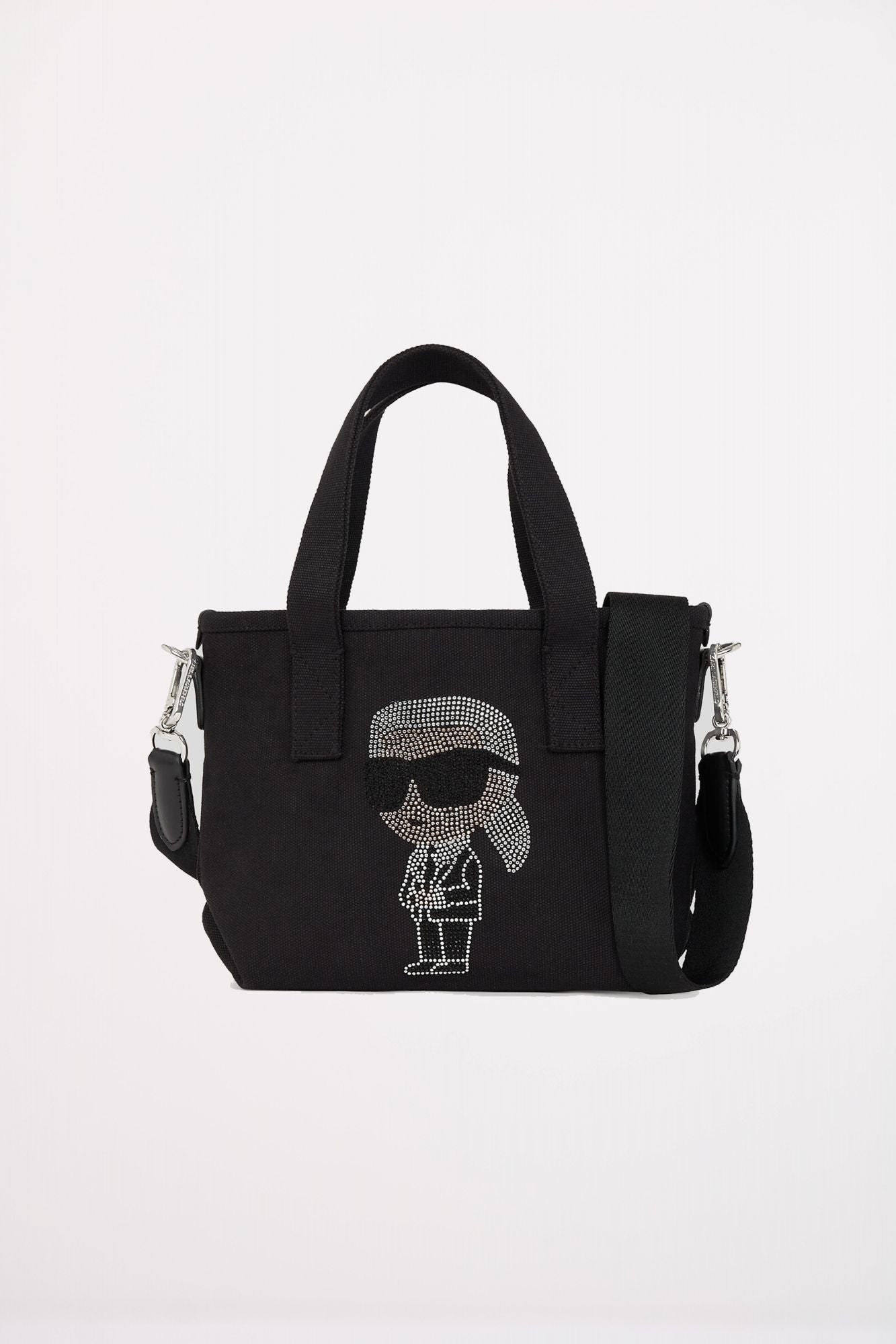KARL LAGERFELD IKON RHINESTONE SM SHOPPER en color NEGRO (1)