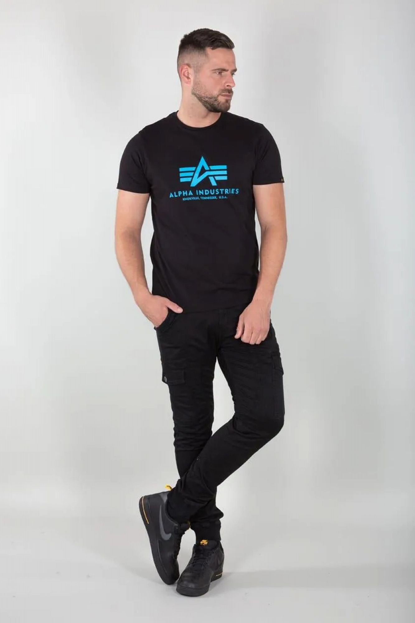 ALPHA INDUSTRIES T-SHIRT en color NEGRO (4)