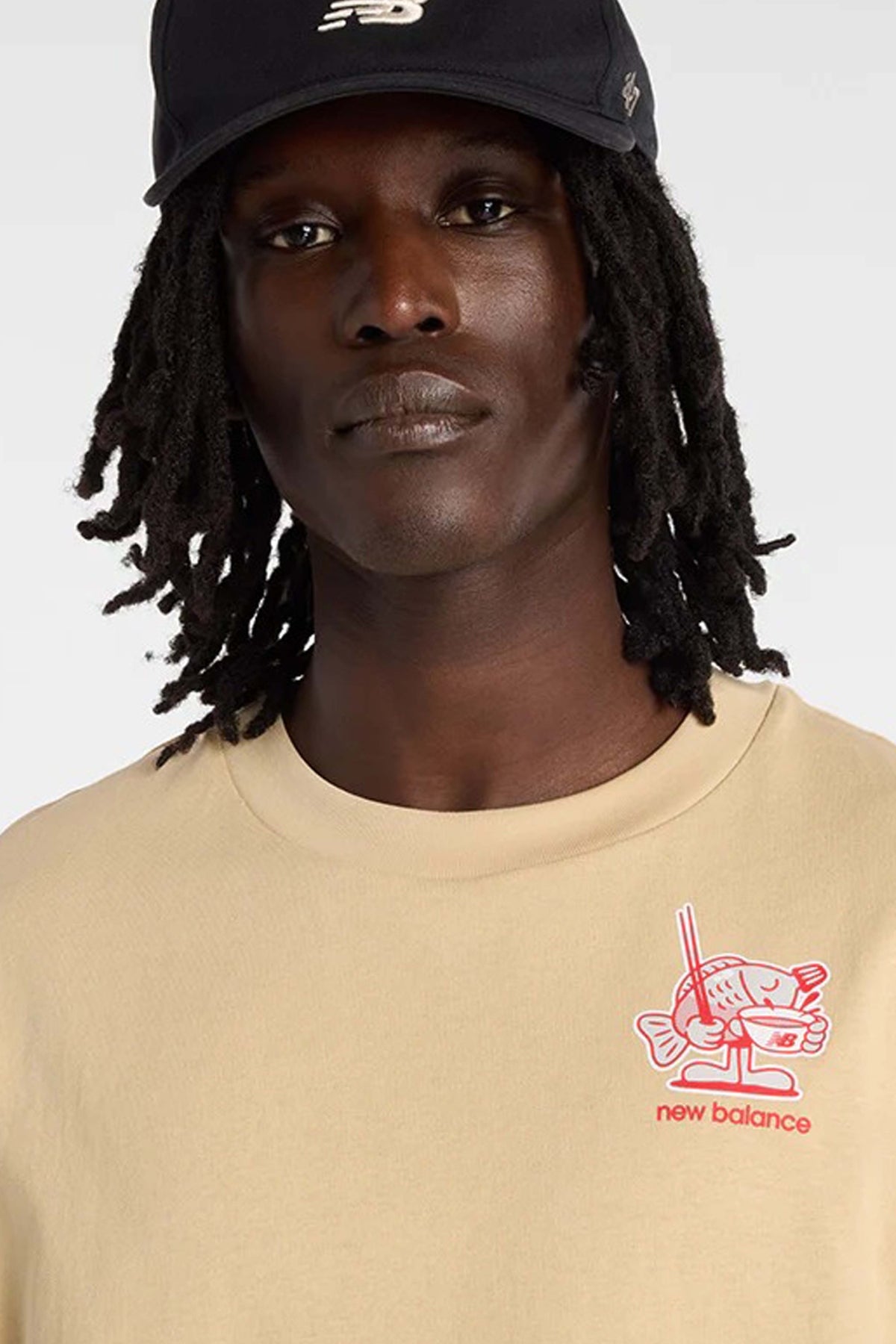 NEW BALANCE CAMISETA RAM SS en color BEIS (4)