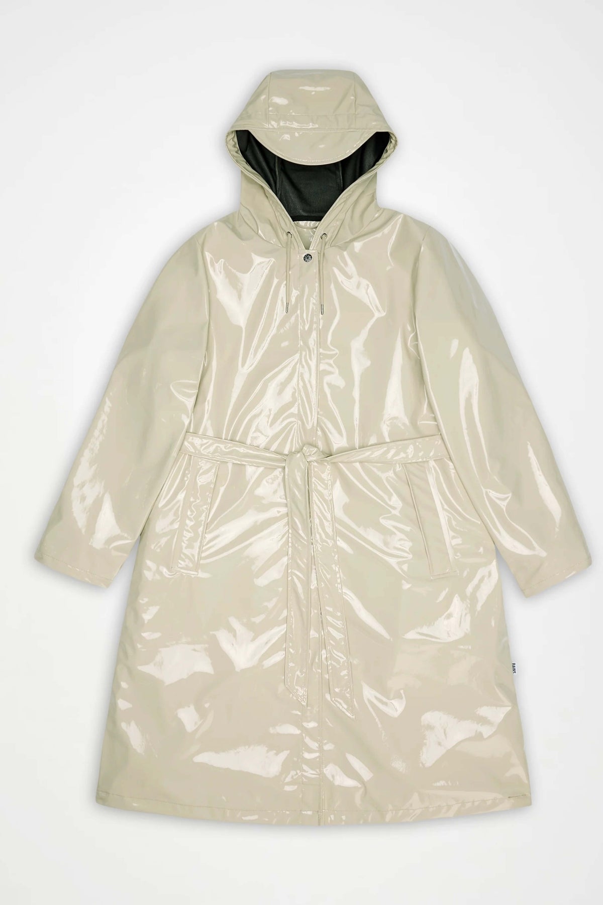RAINS A LINE LONGER W JACKET W3 en color MARRON CLARO (4)