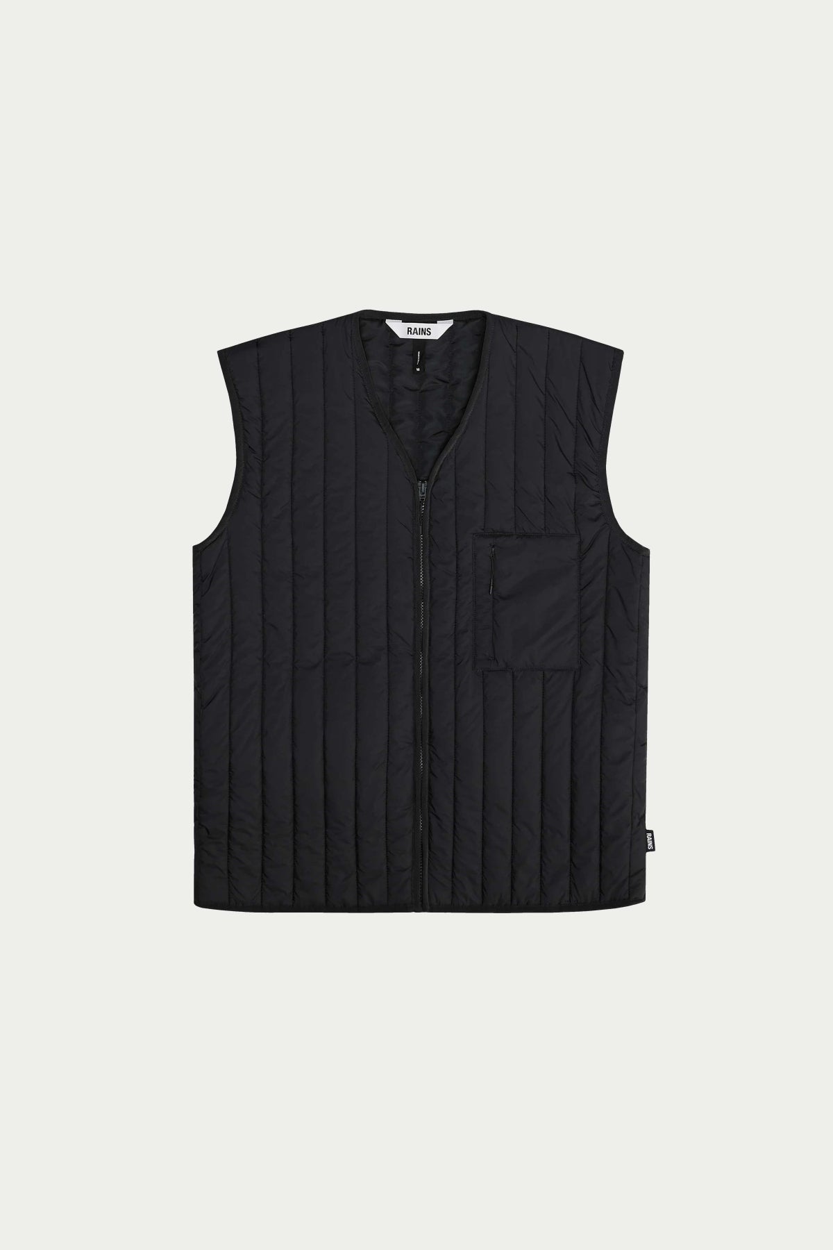 RAINS BANJA LINER VEST en color NEGRO (2)