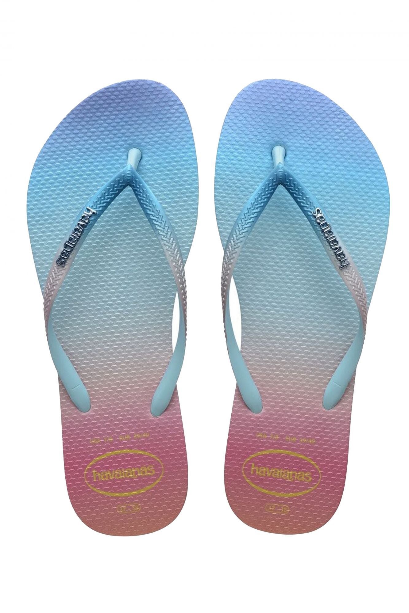 HAVAIANAS SLIM GRADIENT SUNSET en color AZUL (1)