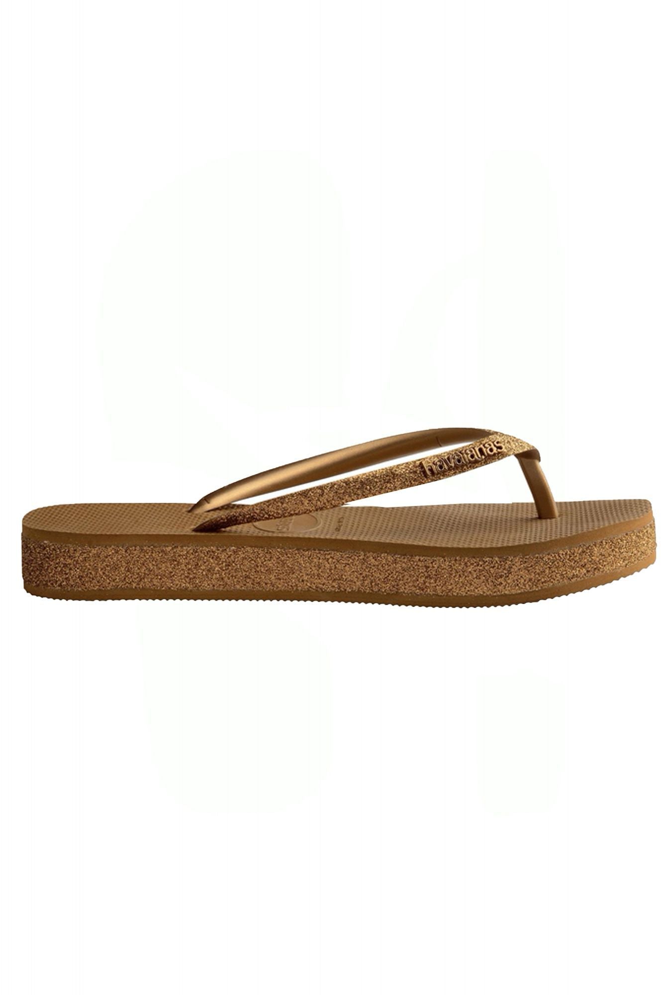 HAVAIANAS HAV. SLIM FLATFORM SPARKLE en color BRONCE (3)