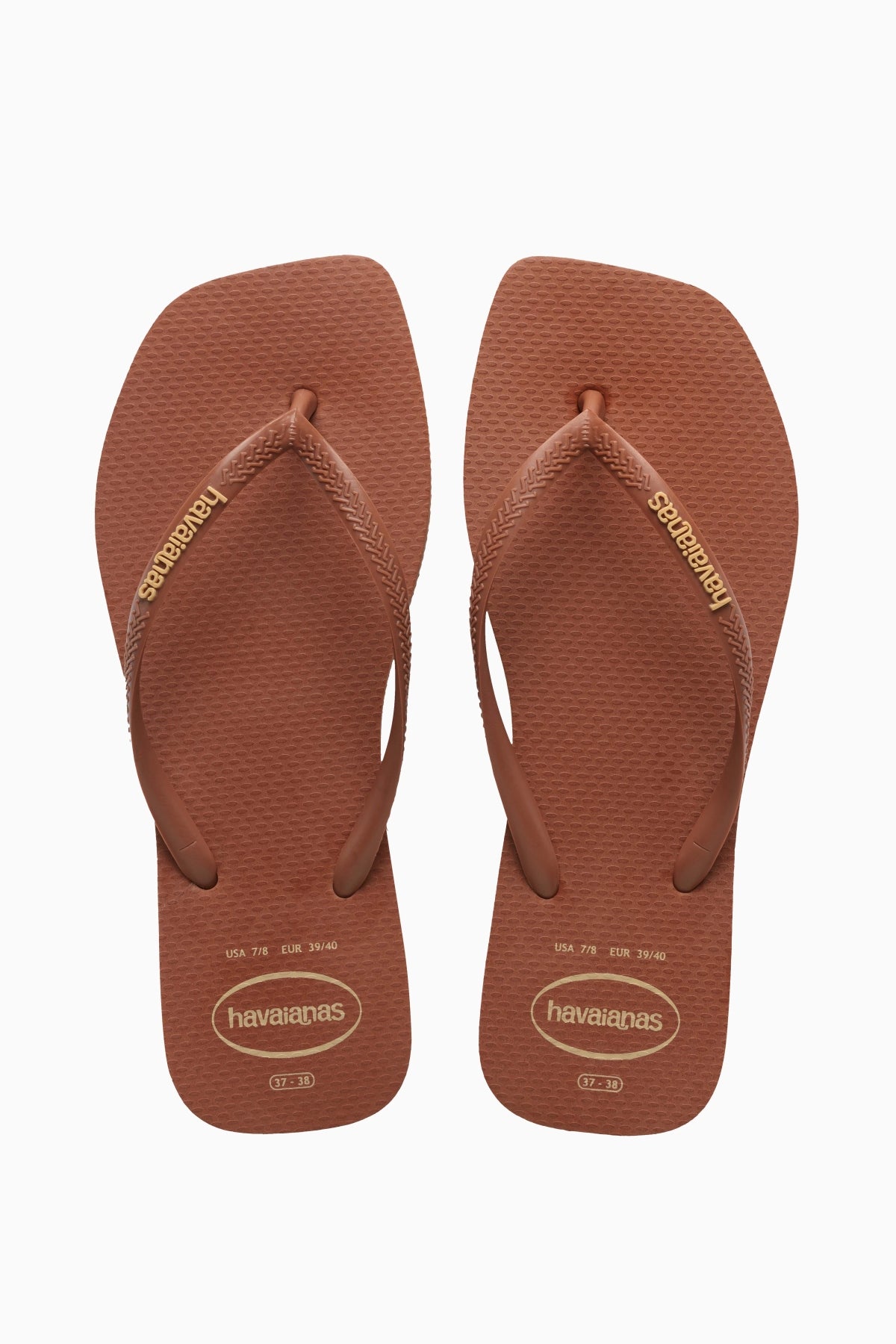 HAVAIANAS HAV. SQUARE LOGO POP UP SS26 en color MARRON (1)