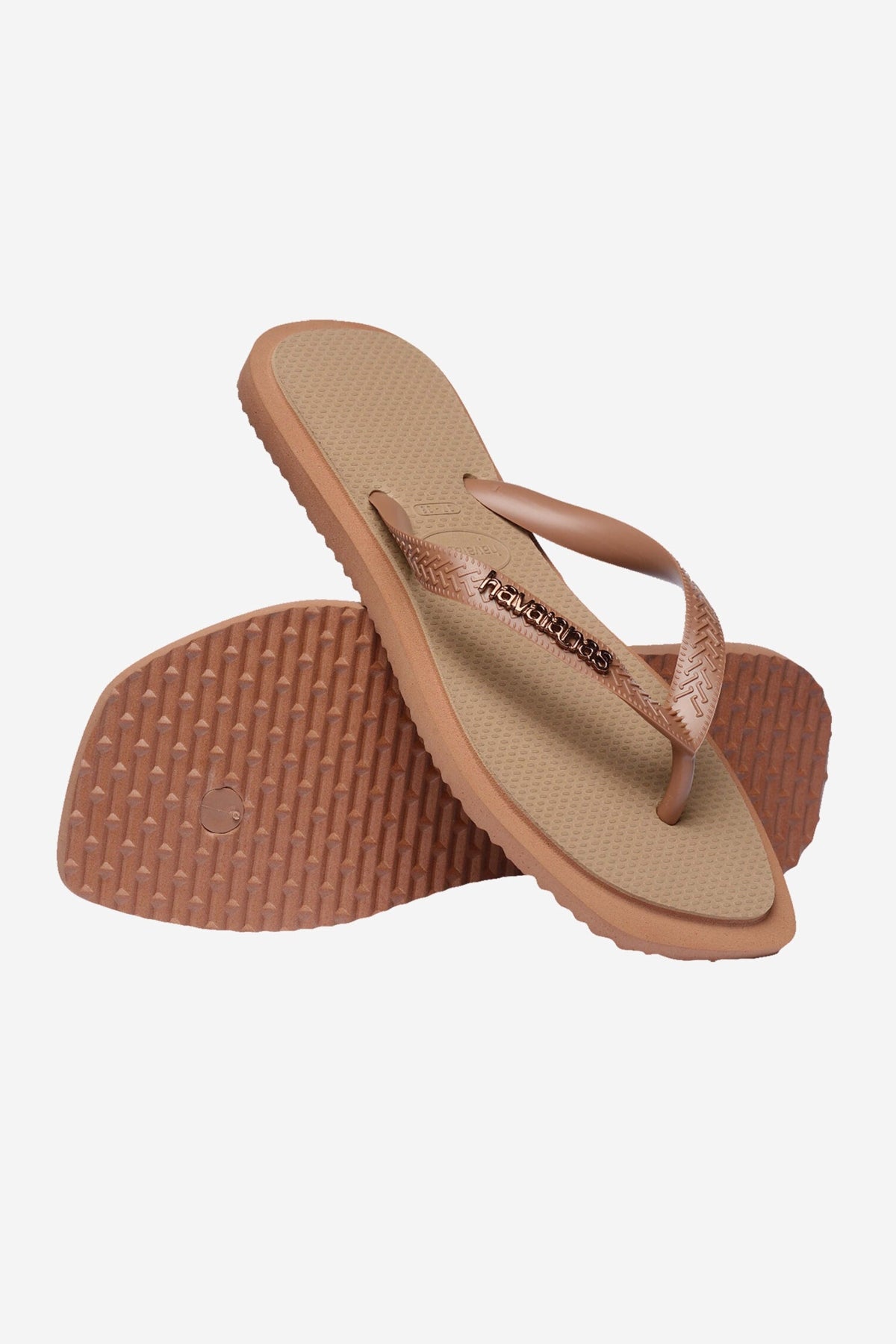 HAVAIANAS TOP SQUARE FUSION en color MARRON CLARO (4)