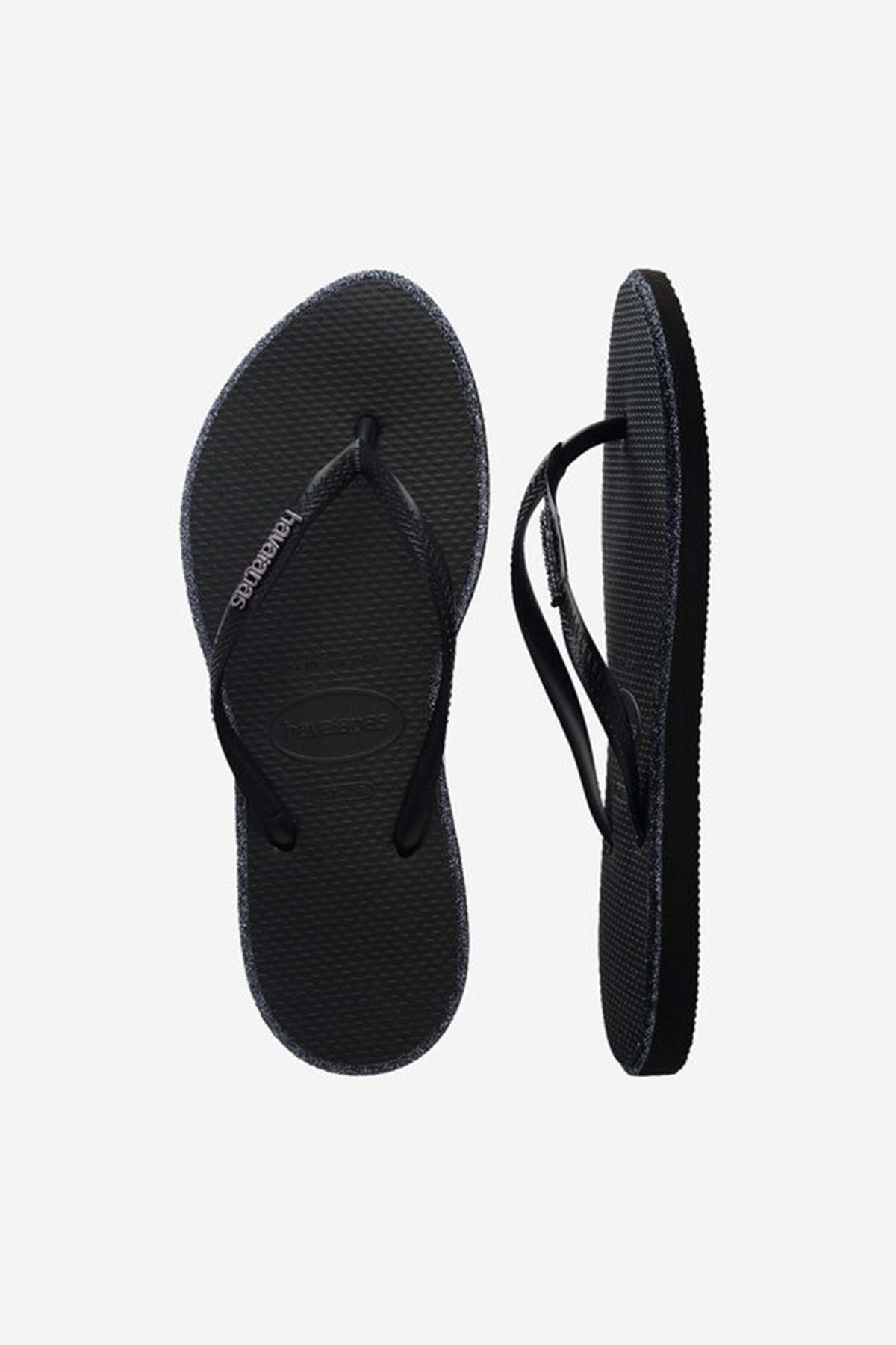 HAVAIANAS SLIM POINT GLITTER en color NEGRO (3)