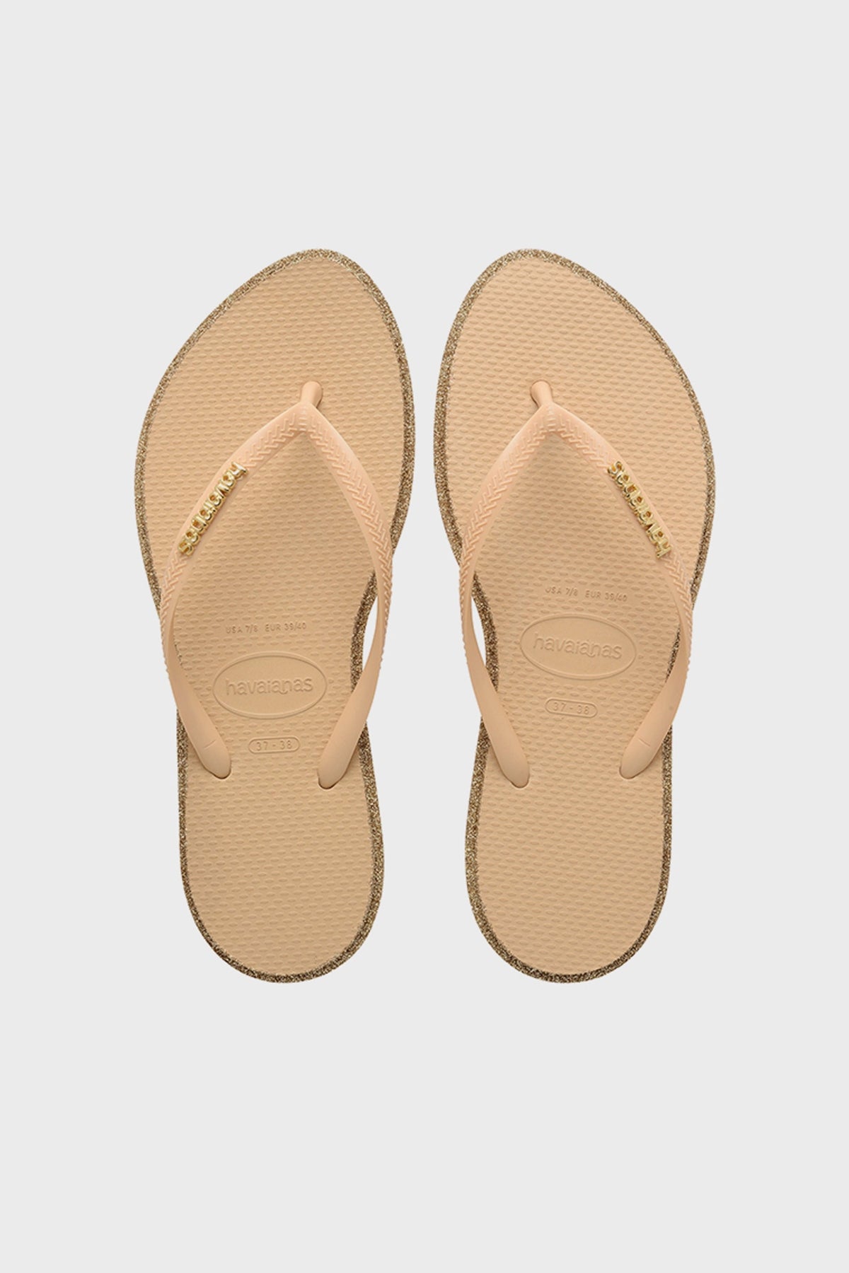 HAVAIANAS HAV. SLIM POINT GLITTER SS26 en color NUDE (1)