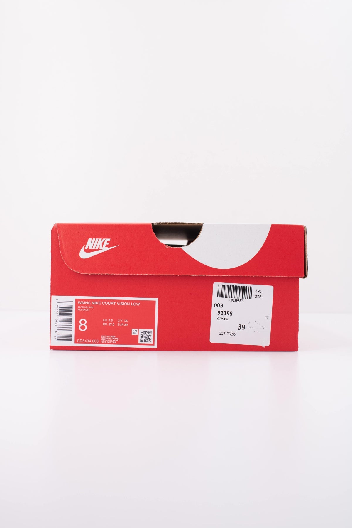 NIKE WMNS NIKE COURT VISION LOW en color NEGRO (6)