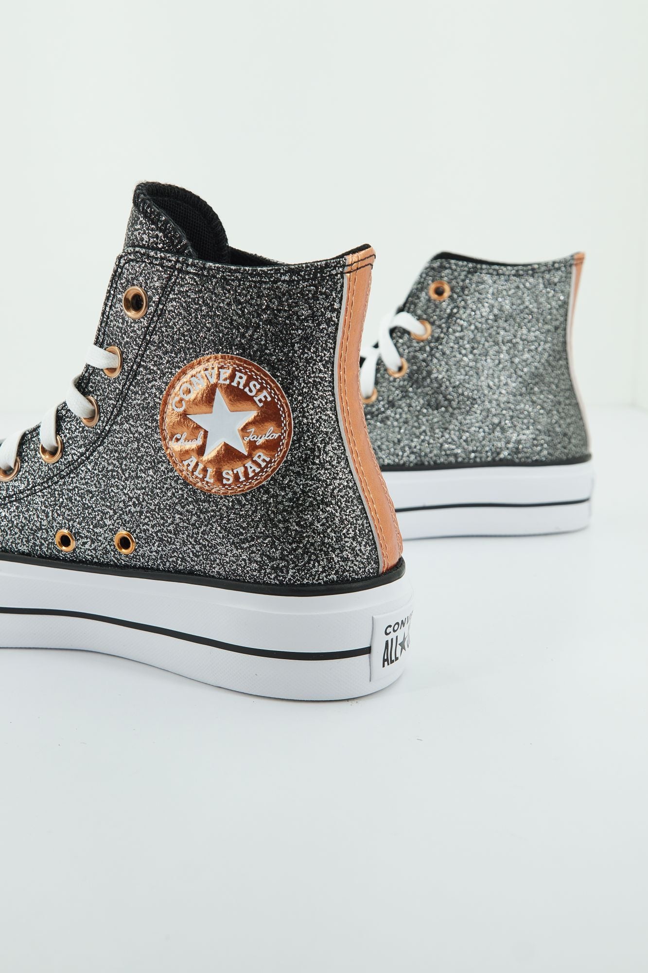 CONVERSE CHUCK TAYLOR ALL STAR LIFT PLATFORM METALLIC GLITTER en color NEGRO (3)
