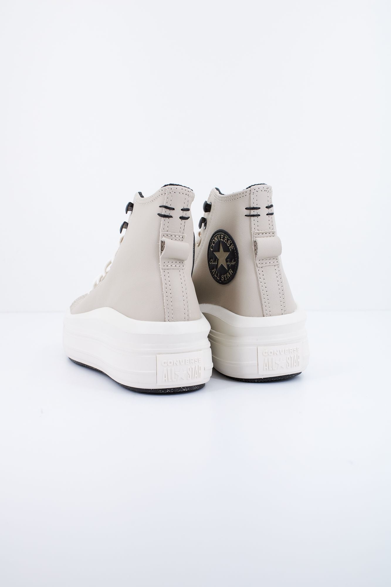 CONVERSE CHUCK TAYLOR ALL STAR MOVE PLATFORM FLEECE-LINED LEATHER en color BEIS (3)