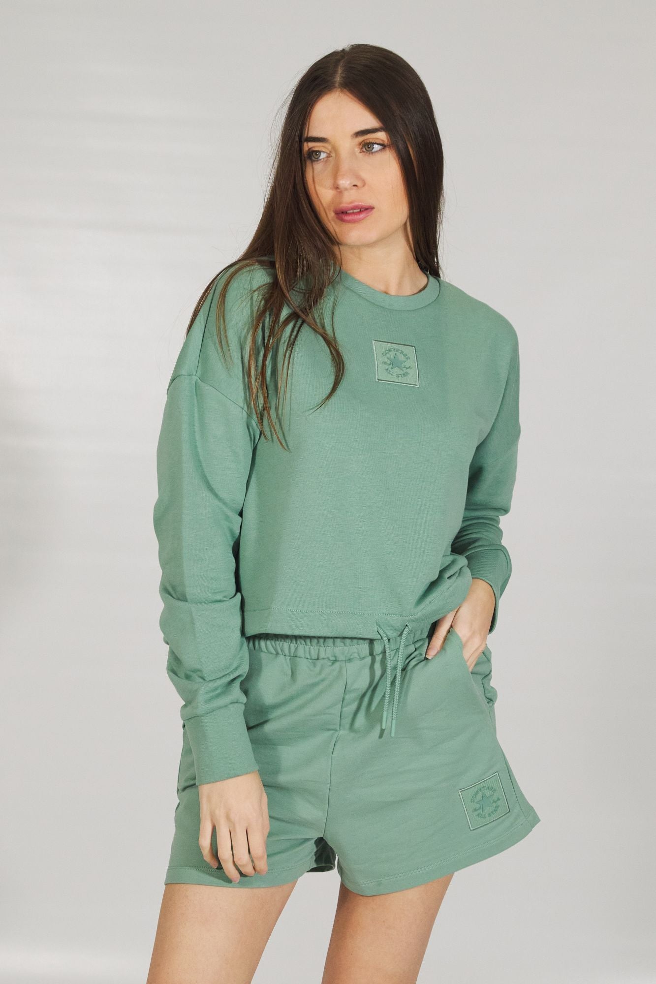 CONVERSE CHUCK TAYLOR EMBRO CREW en color VERDE (1)