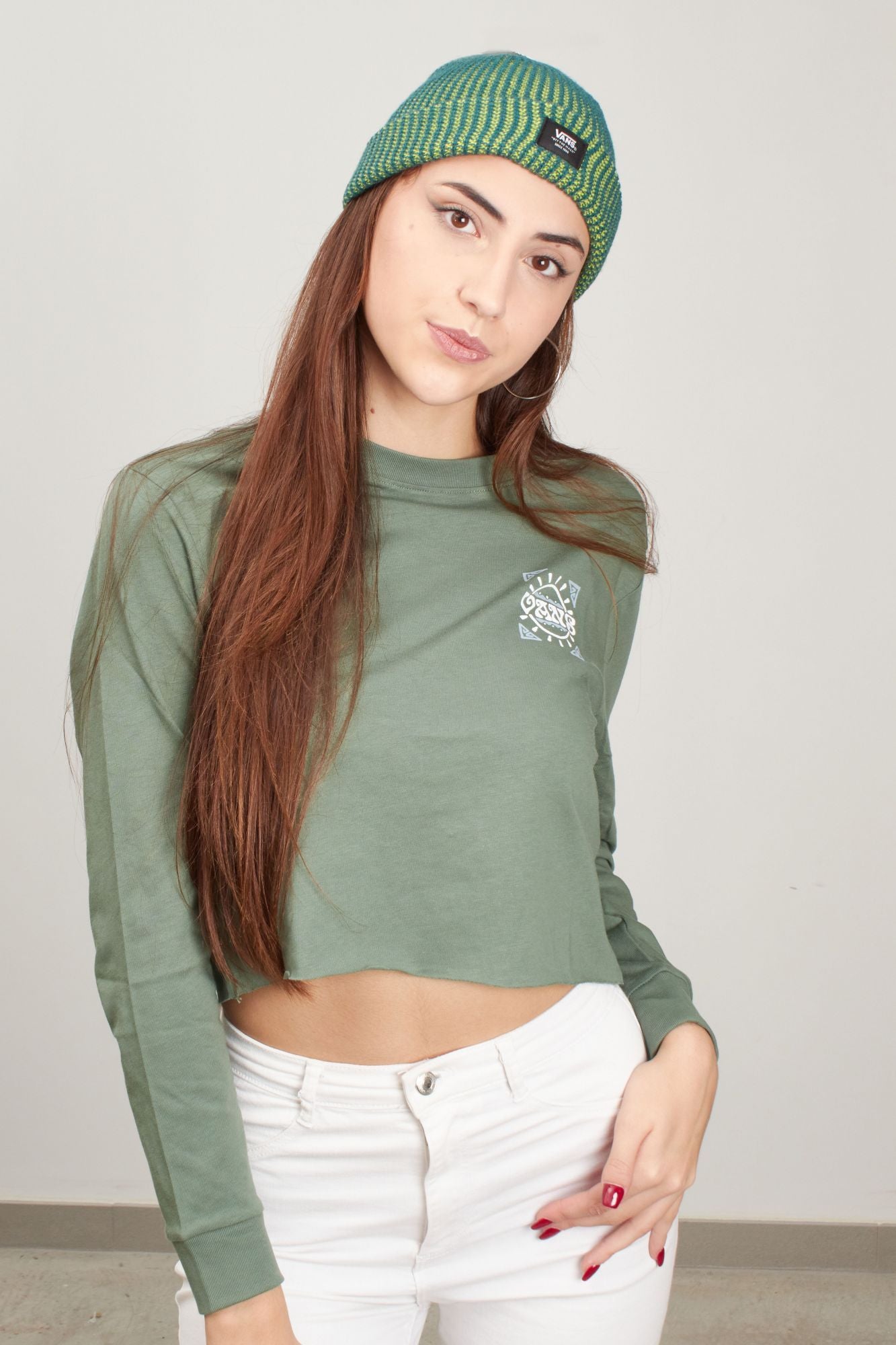 VANS BIGGS WAFFLE BEANIE en color VERDE (2)