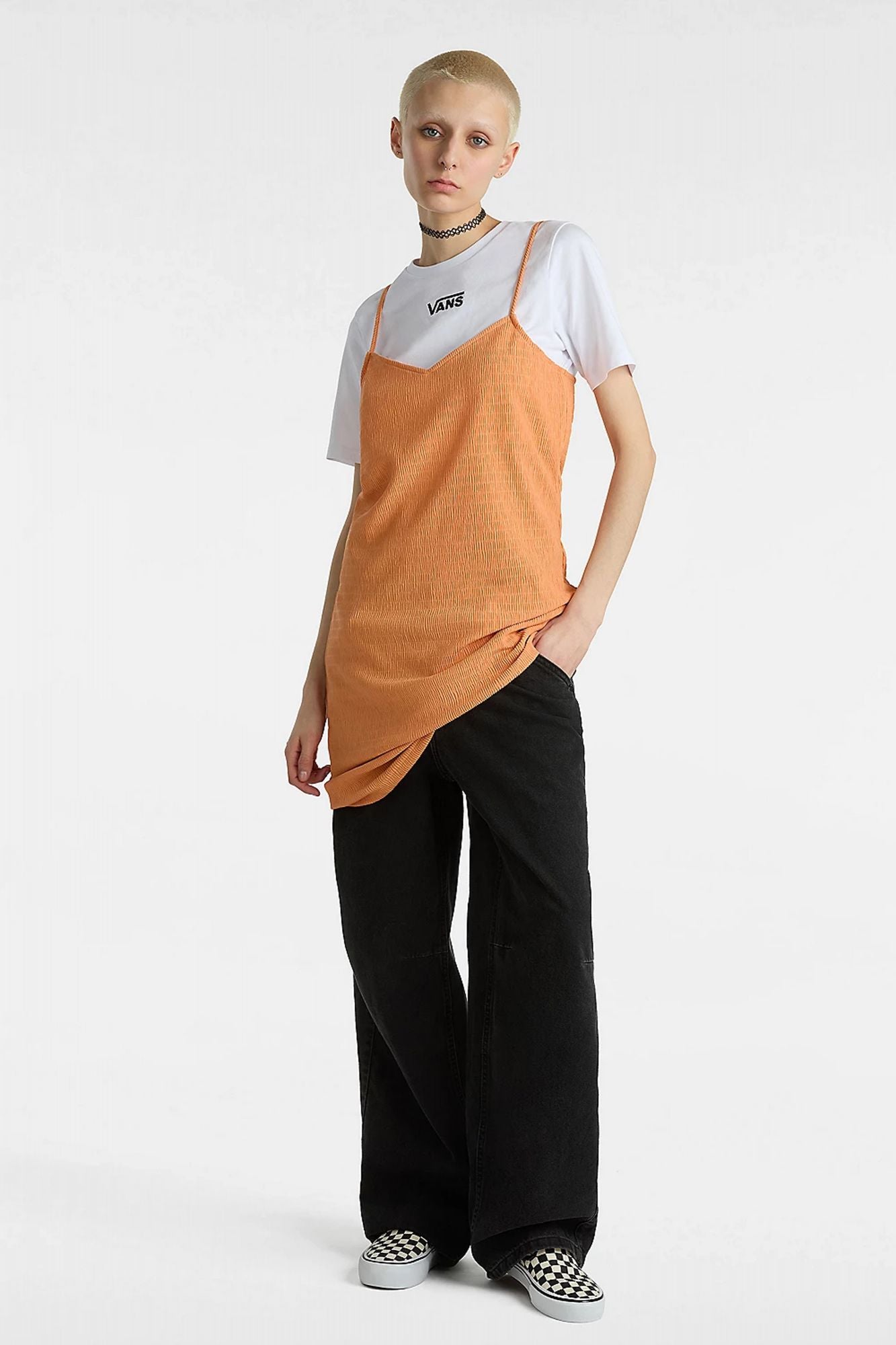 VANS BENTON CAMI DRESS en color NARANJA (4)