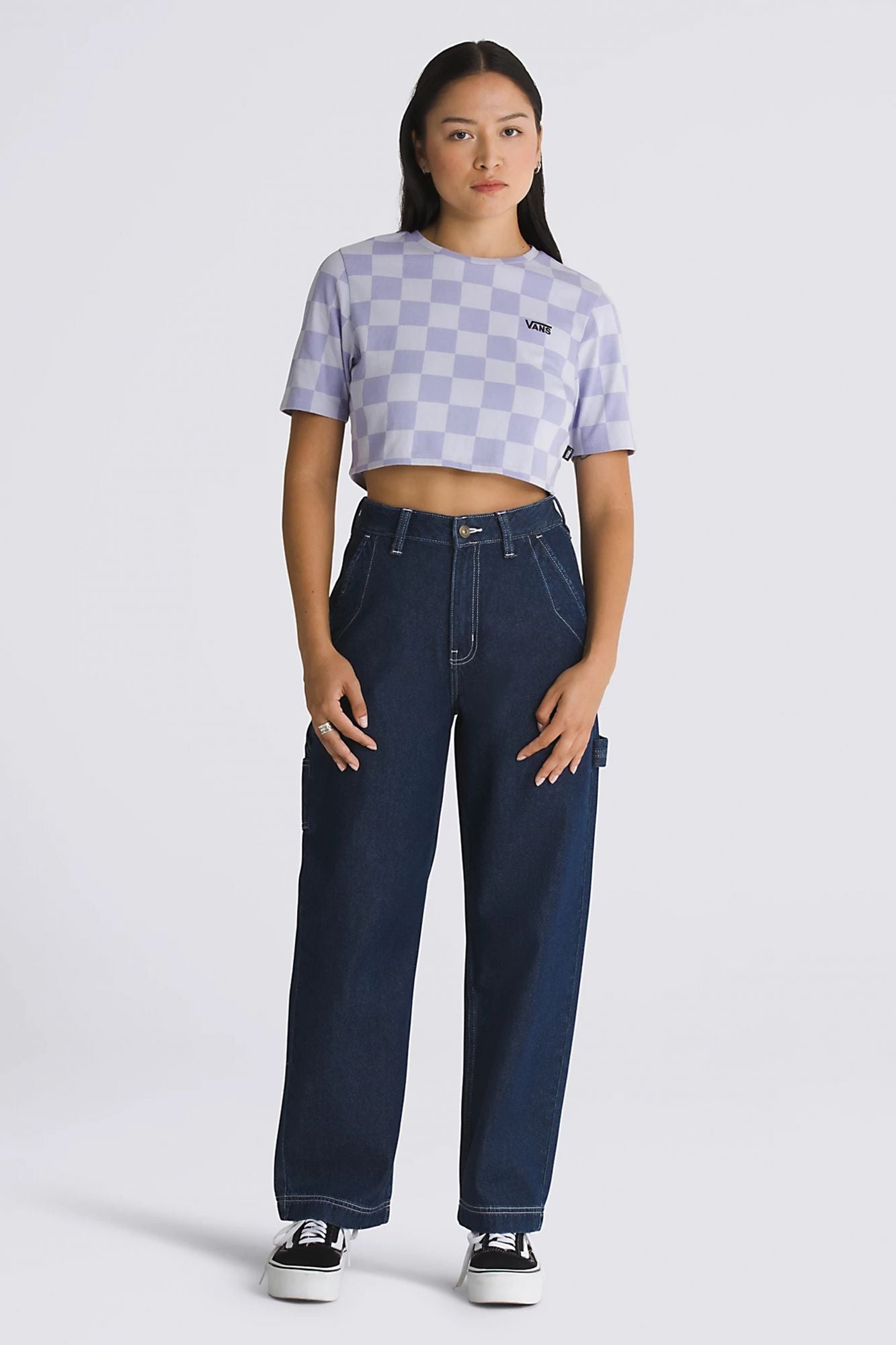 VANS CHECKER CREW CROP II en color VIOLETA (3)