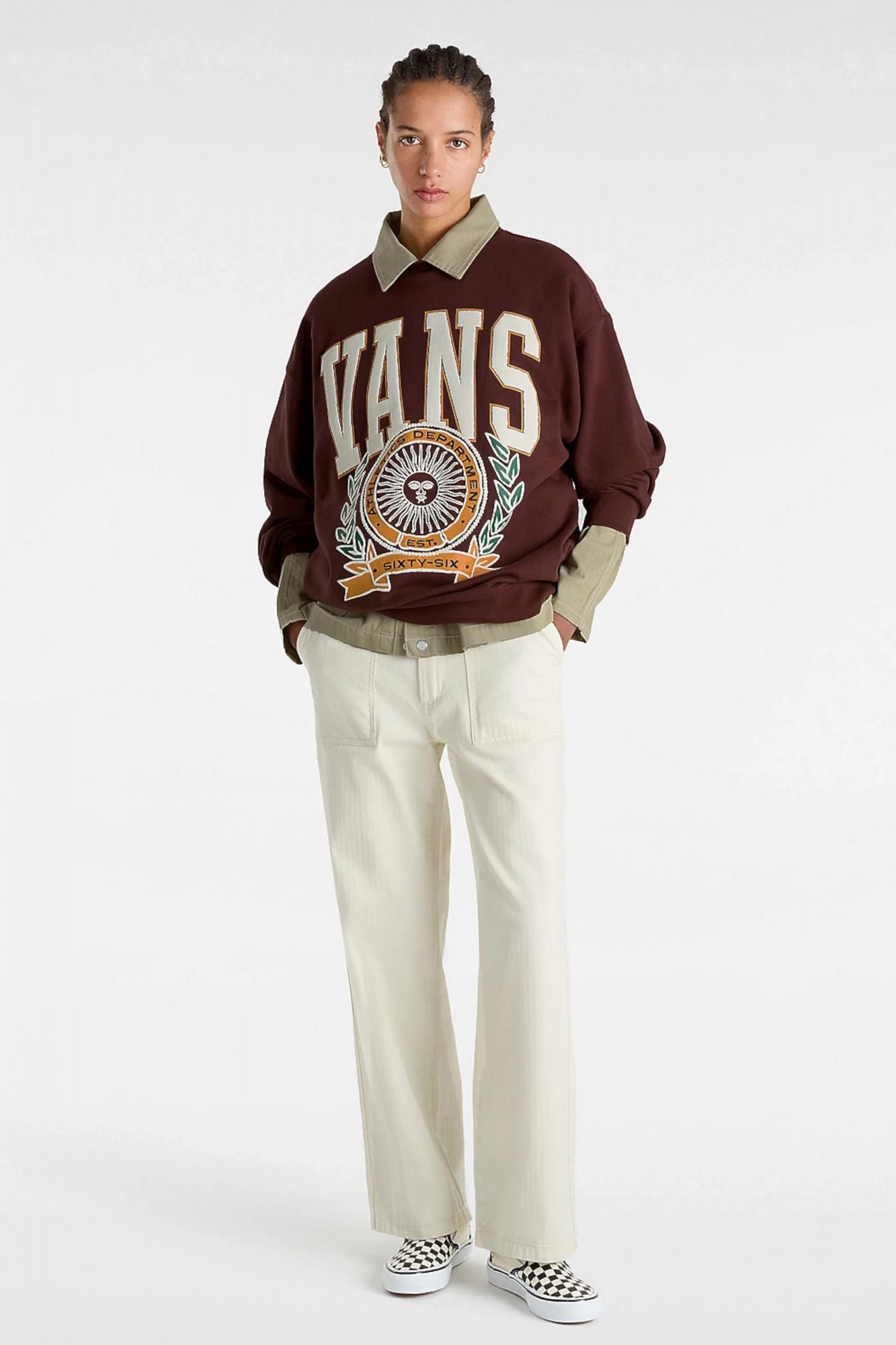 VANS FIRST TEAM OS CREW en color BURDEOS (5)