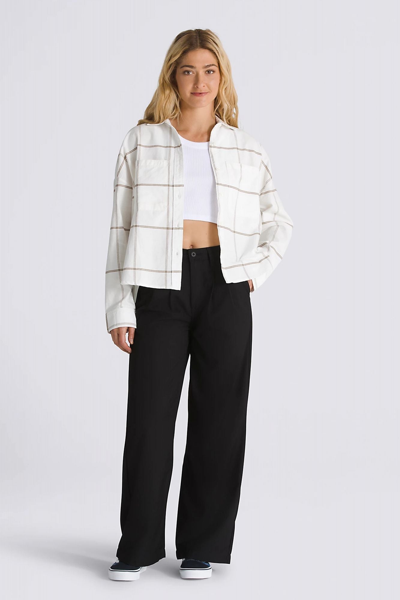 VANS ANTICA BOXY LS SHIRT en color BLANCO (5)